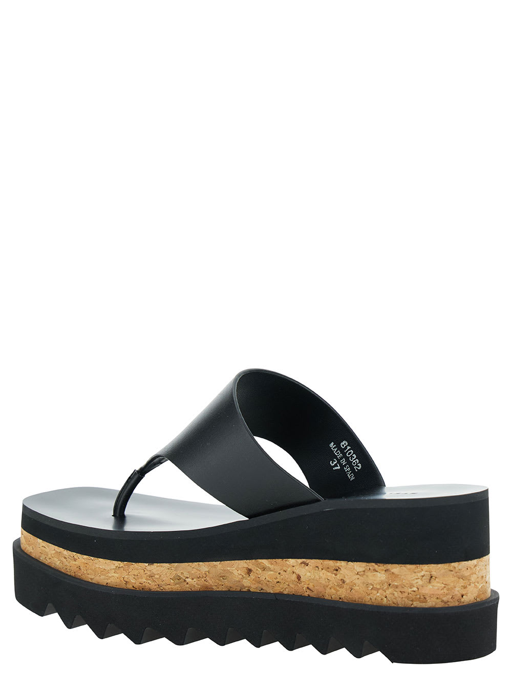 Stella McCartney Black Thong Sandals With Sneak-elyse