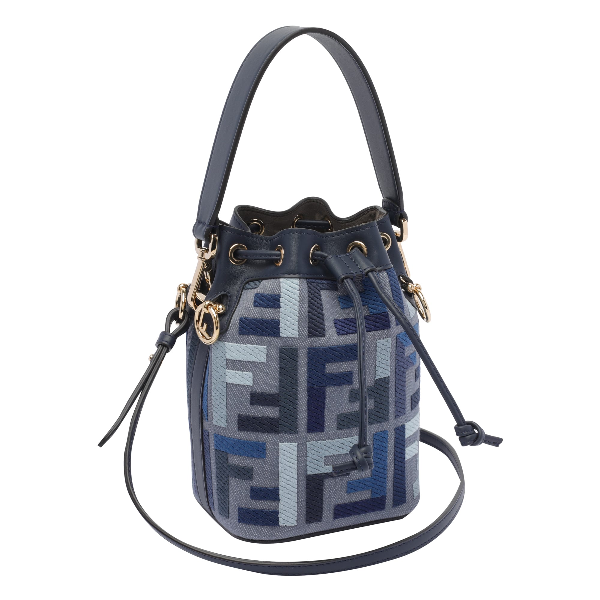 ショルダーバッグ・ポシェット FENDI EMBROIDERED DENIM MON TRESOR BUCKET BAG Fendi Mini Mon Tresor Denim Bucket Bag | italist