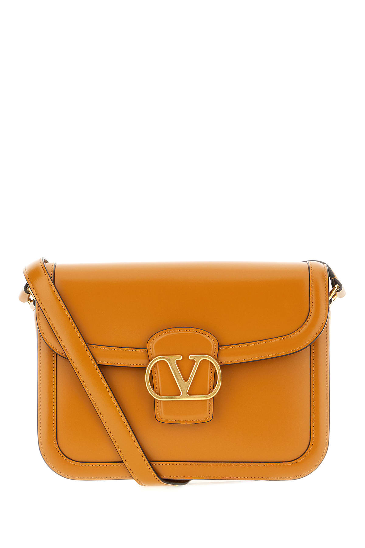 Valentino Garavani Camel Leather 9to5 Shoulder Bag | italist