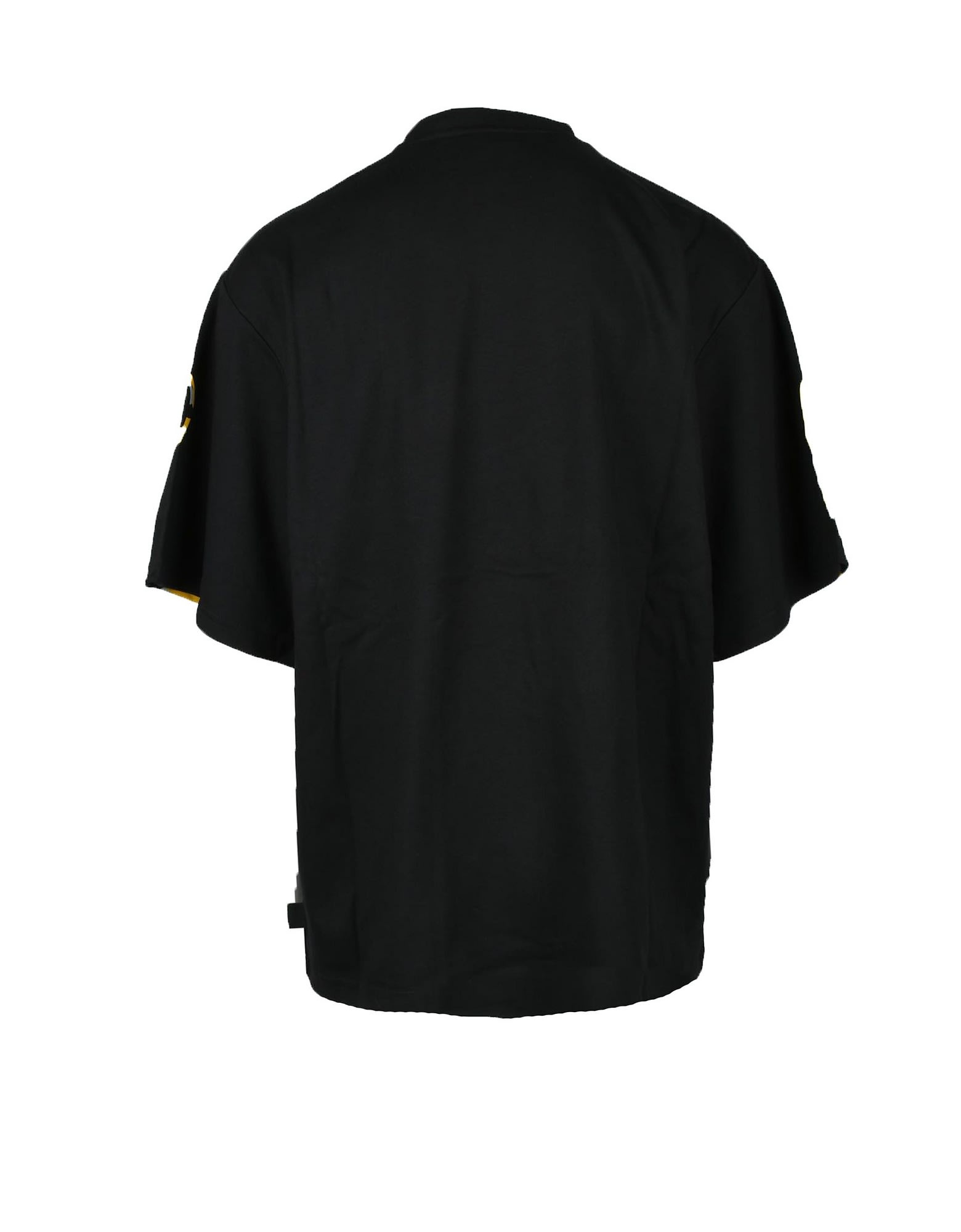GCDS Men's Yellow Black T-shirt italist