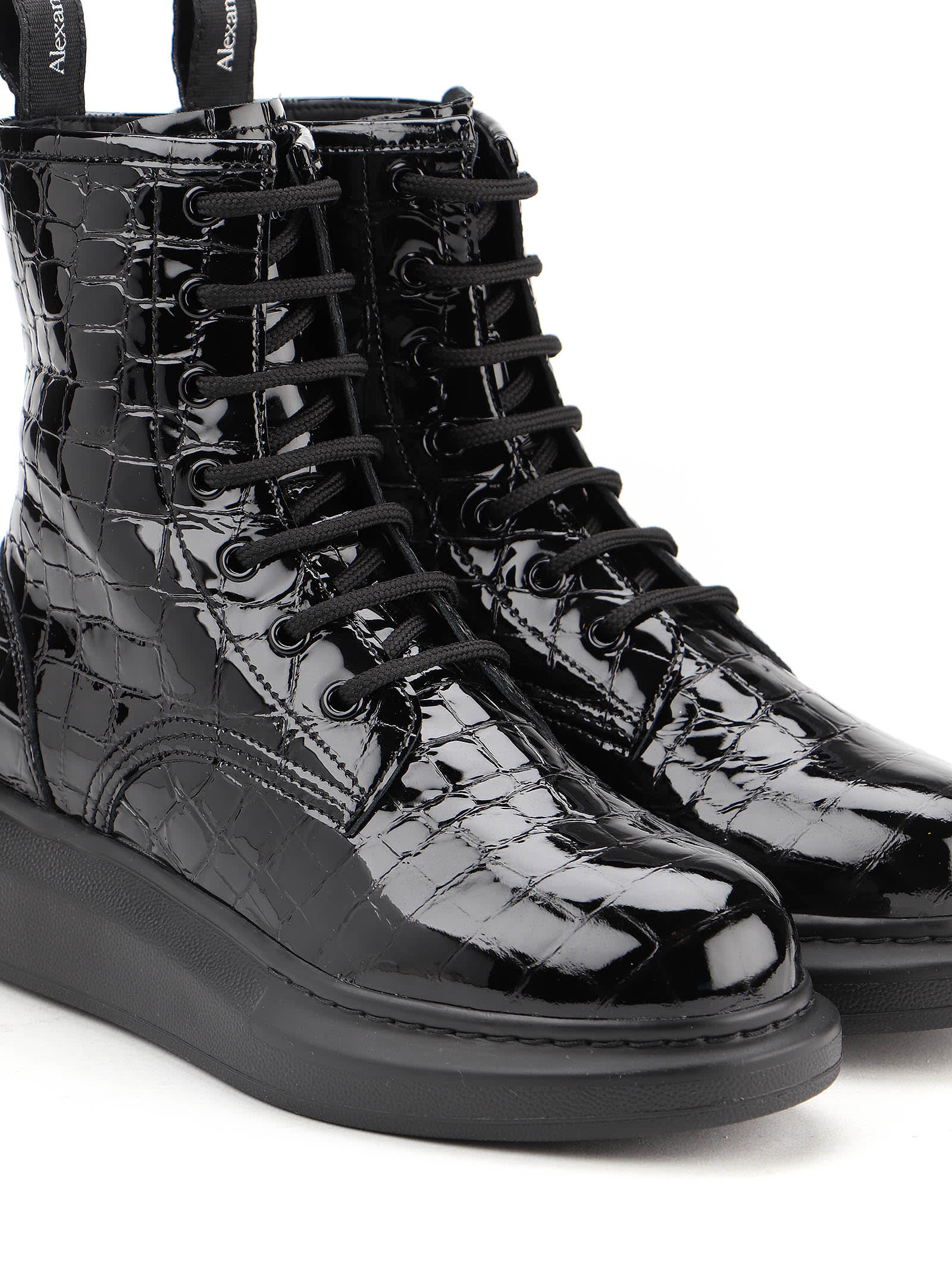 alexander mcqueen croc boots