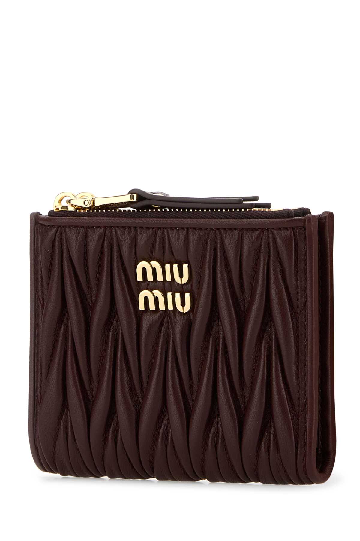 【関税&送料込】Miu Miu Burgundy Leather Wallet Miu Miu Burgundy Leather Wallet | italist