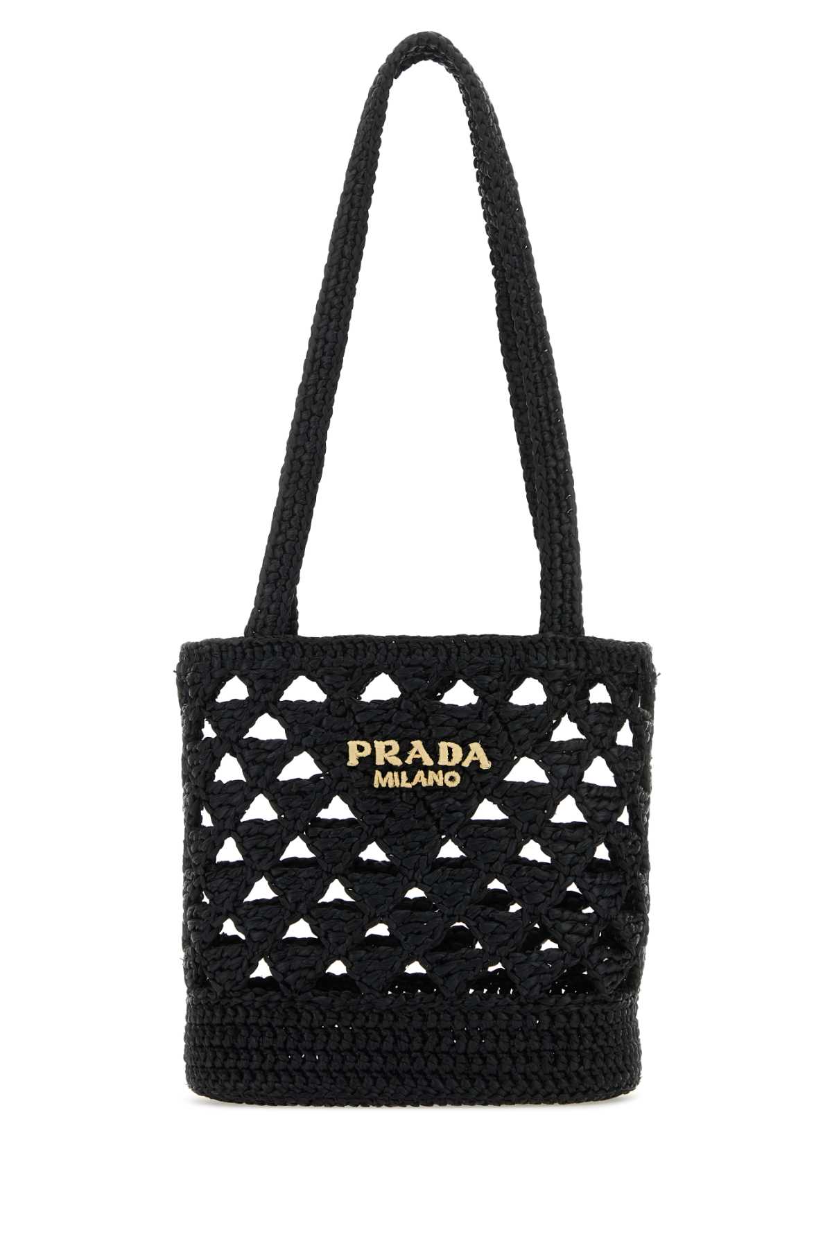 ハンドバッグ PRADA BLACK STRAW HANDBAG Prada Black Straw Handbag | italist