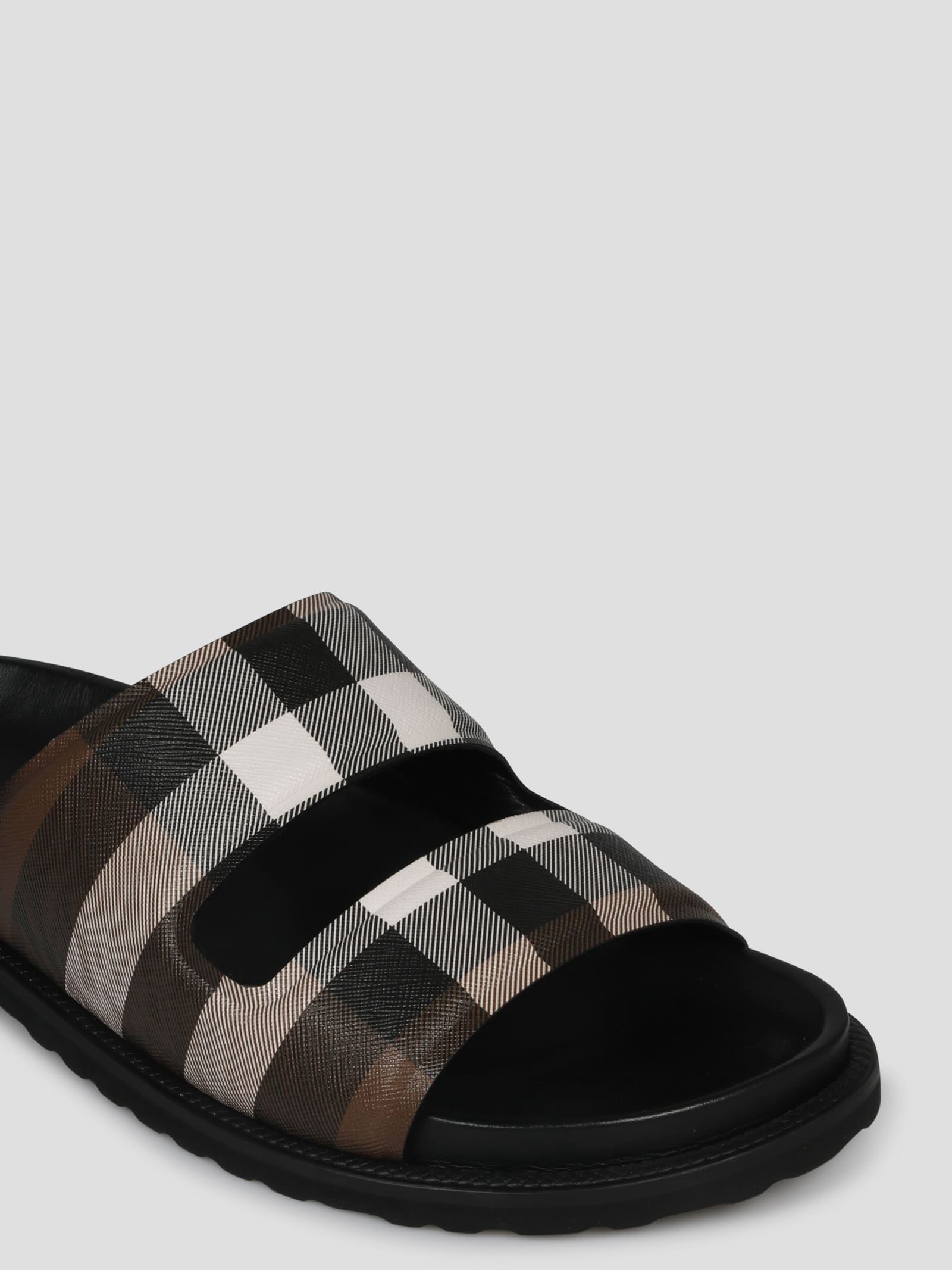 【BURBERRY】 Thor Sandals Burberry Burberry Thor Check 2 Strap Sandal - Sandals - Free
