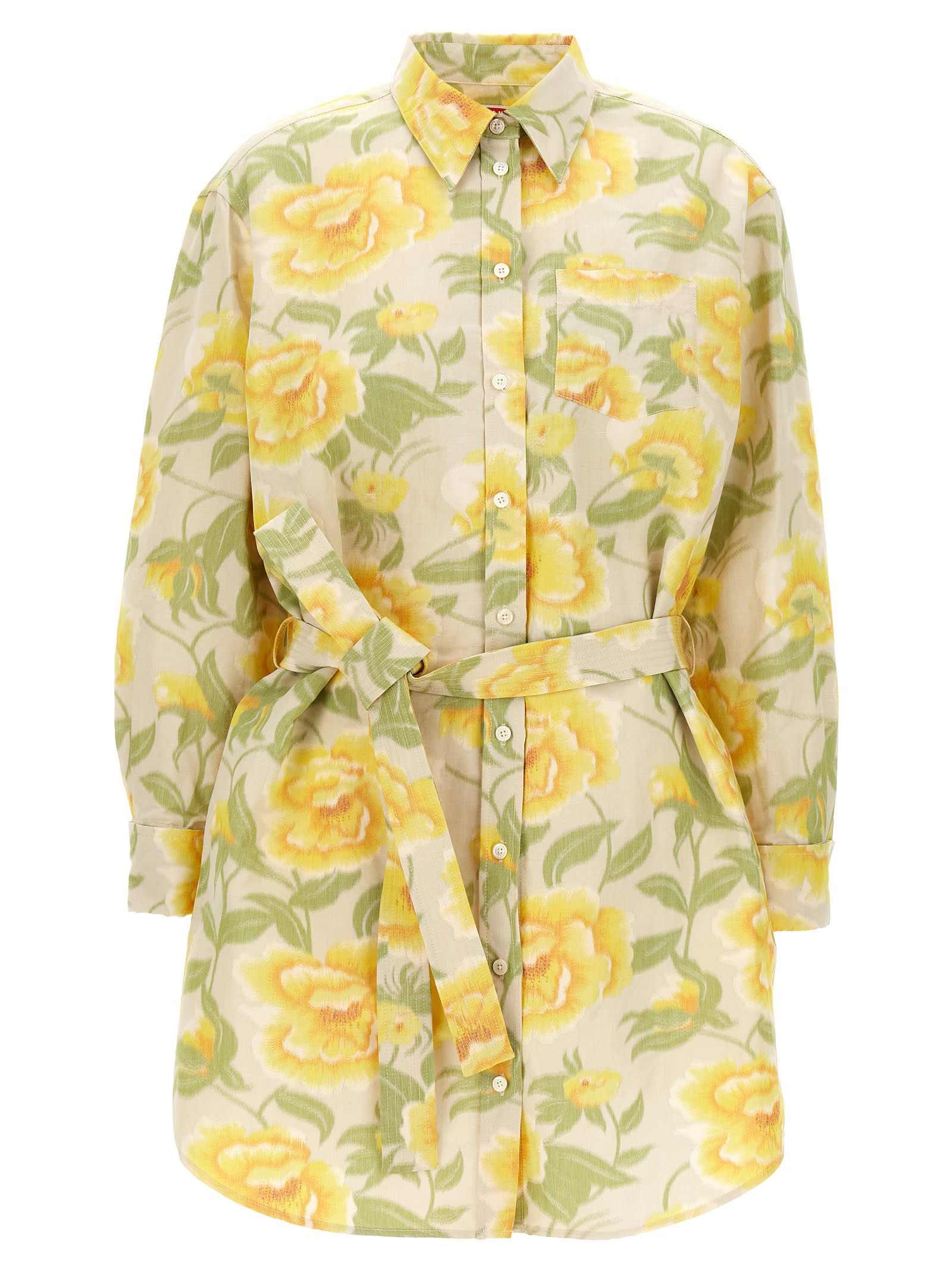 【関税込み】kenzo PEONIES KIMONO SLEEVE' DRESS Kenzo ' Peonies Kimono Sleeve' Dress | italist