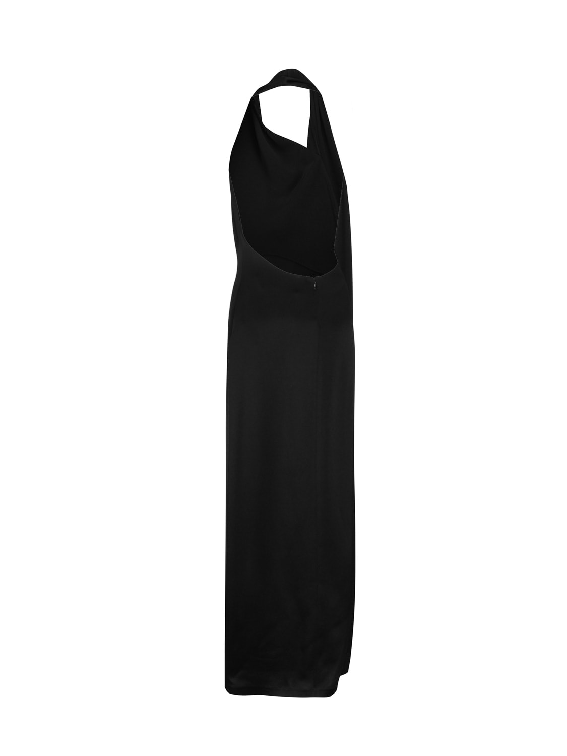 ワンピース LOEWE FW23 Black satin long dress (S359Y09XB7 BLACK) Draped dress in silk Black - LOEWE