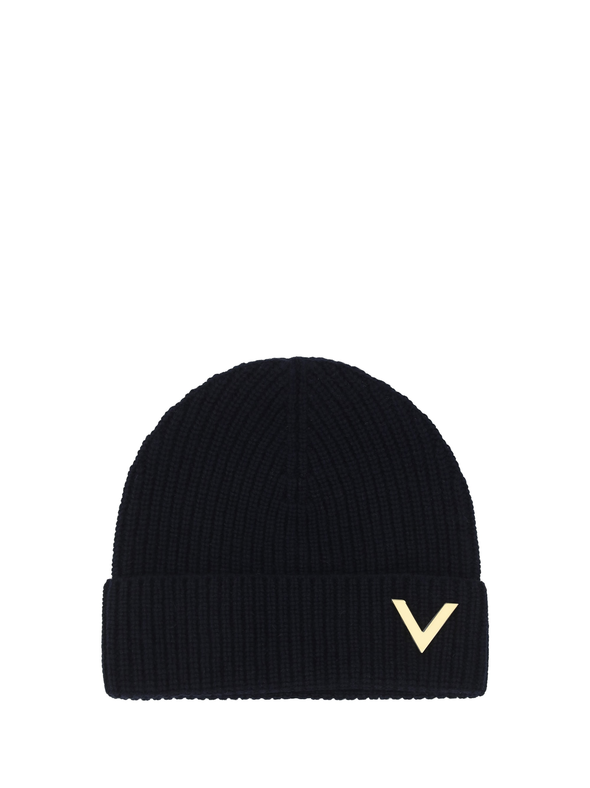 ニットキャップ・ビーニー Valentino Garavani Black Cashmere Beanie Hat Cashmere Beanie Valentino Garavani - Men – myCompañero
