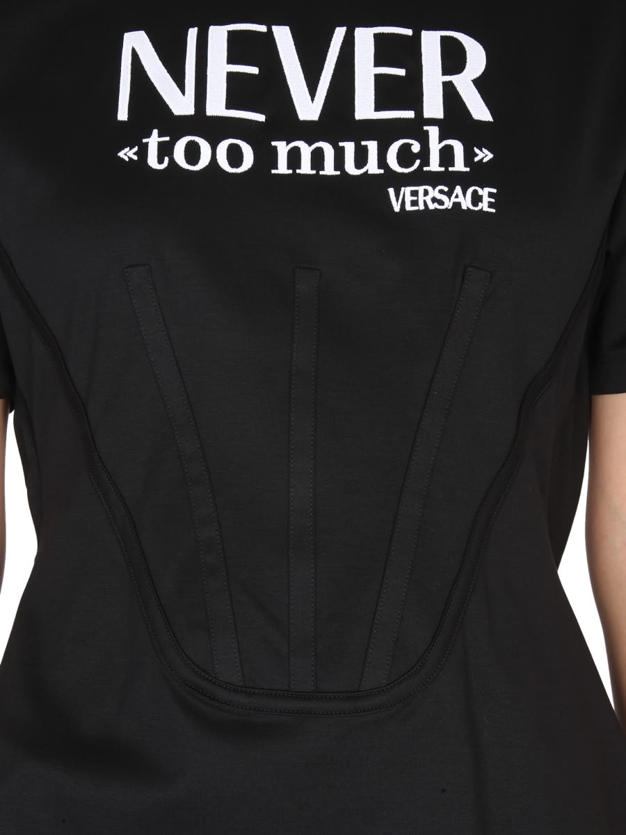 Tシャツ・カットソー VERSACE \"NEVER TOO MUCH\" CORSET T-SHIRT Versace 