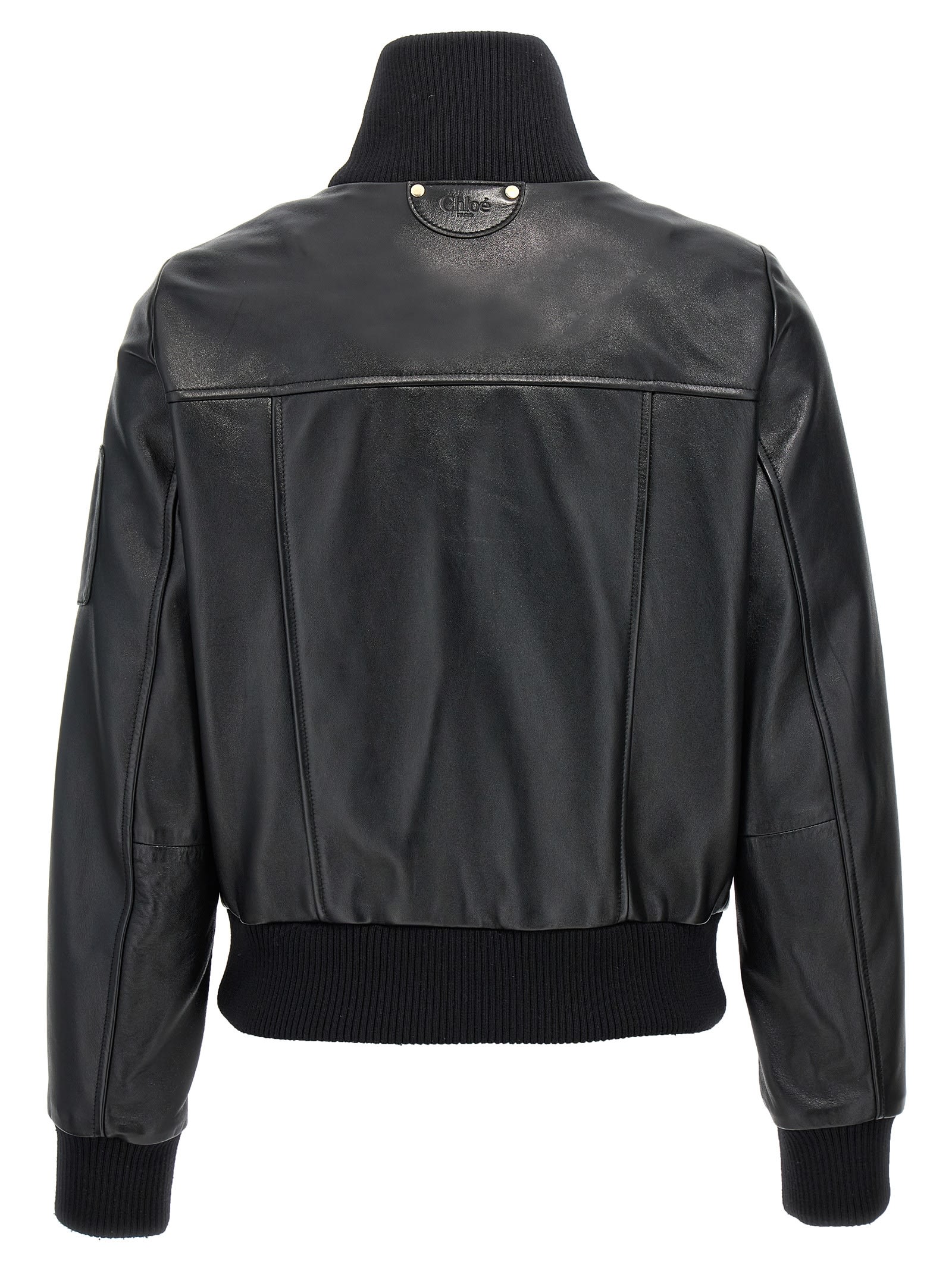 ブルゾン CHLOE LEATHER BOMBER JACKET Chloé Leather Bomber Jacket | italist
