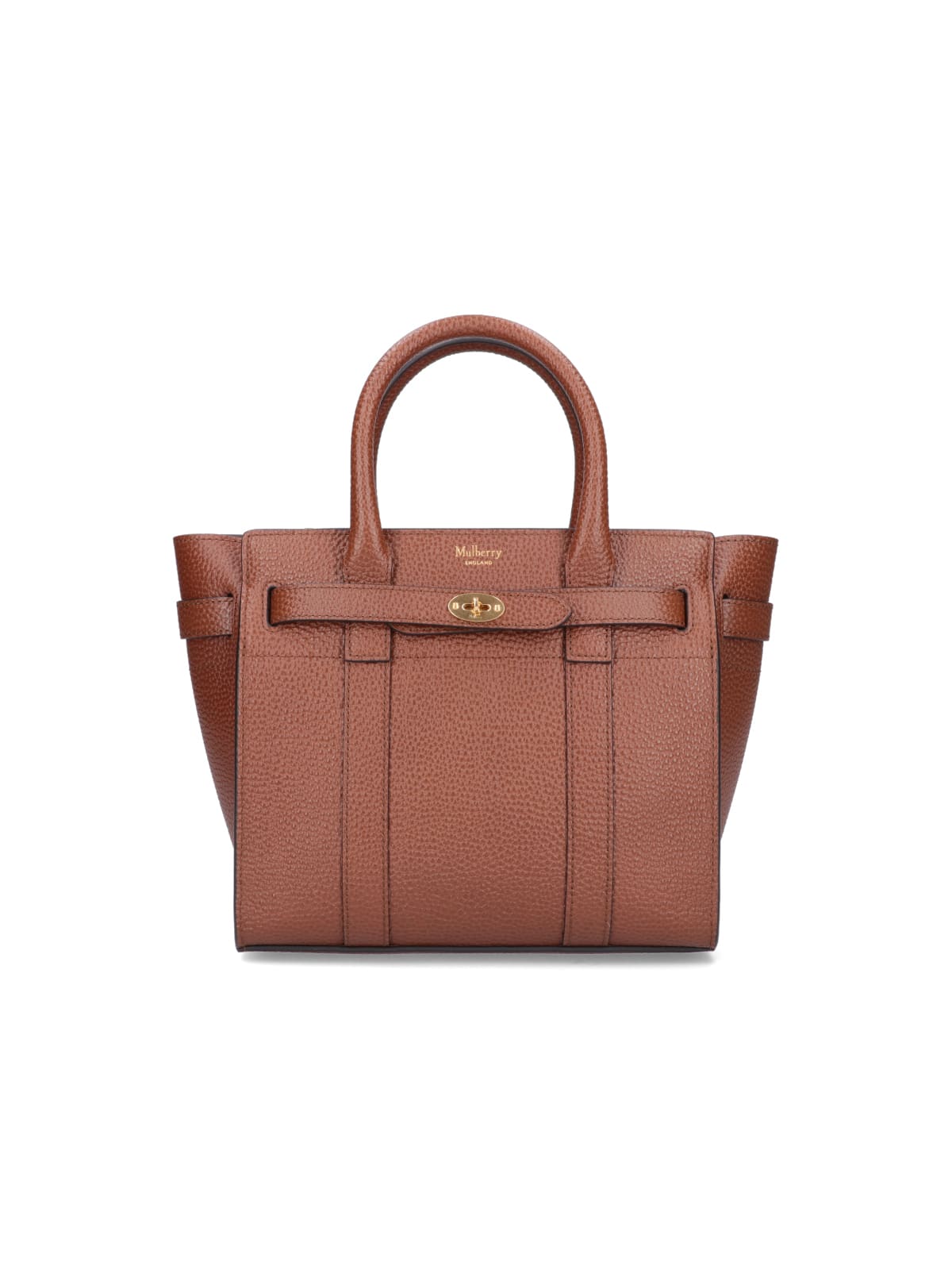 【MULBERRY】BAYSWATER BAG MINI Mulberry | Mini Zipped Bayswater | Black Small Classic Grain