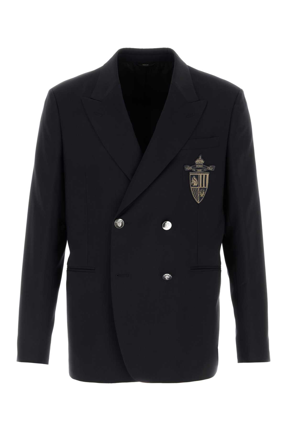 【関税&送料込】Fendi Midnight Blue Wool Blazer Fendi Midnight Blue Wool Blazer | italist