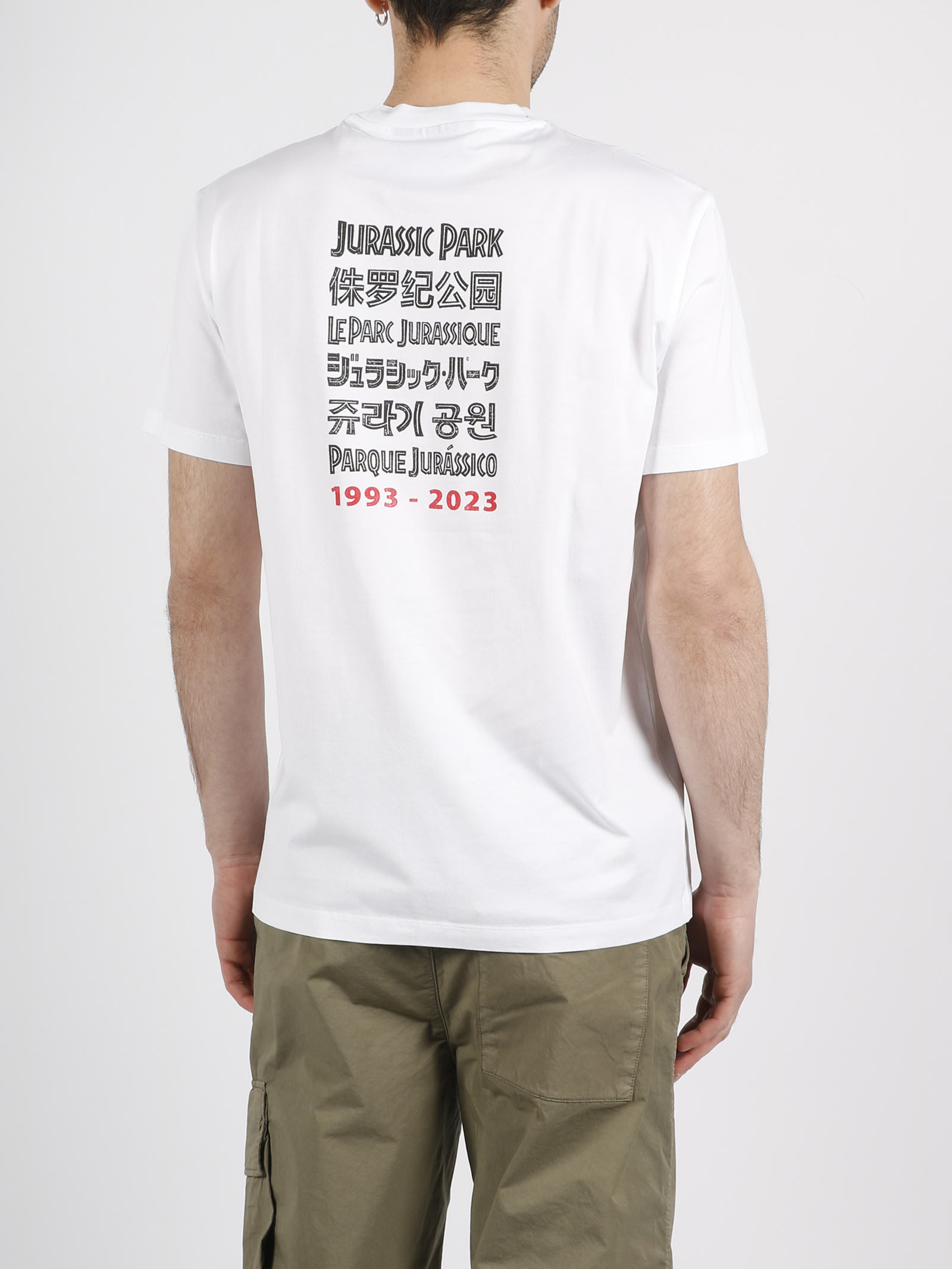 NEIL BARRETT｜SHORT-SLEEVED ROUND NECK T-SHIRTS (Jurassi Neil Barrett Jurassic Park Print T-shirt | Black | FARFETCH