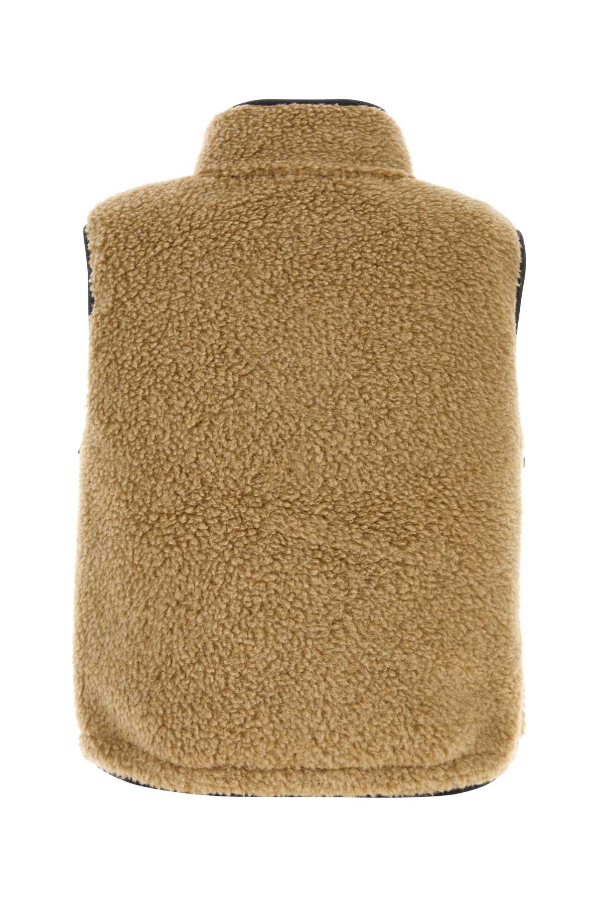 ジャケット BURBERRY Camel Teddy Fabric Vest Burberry Camel Teddy Fabric Vest | italist