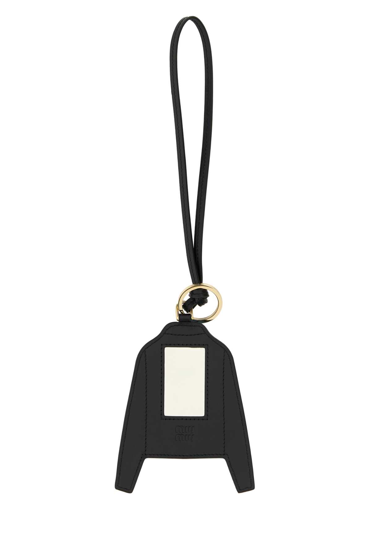 【関税&送料込】Miu Miu Cerulean Blue Leather Keyring Miu Miu Cerulean Blue Leather Keyring | italist