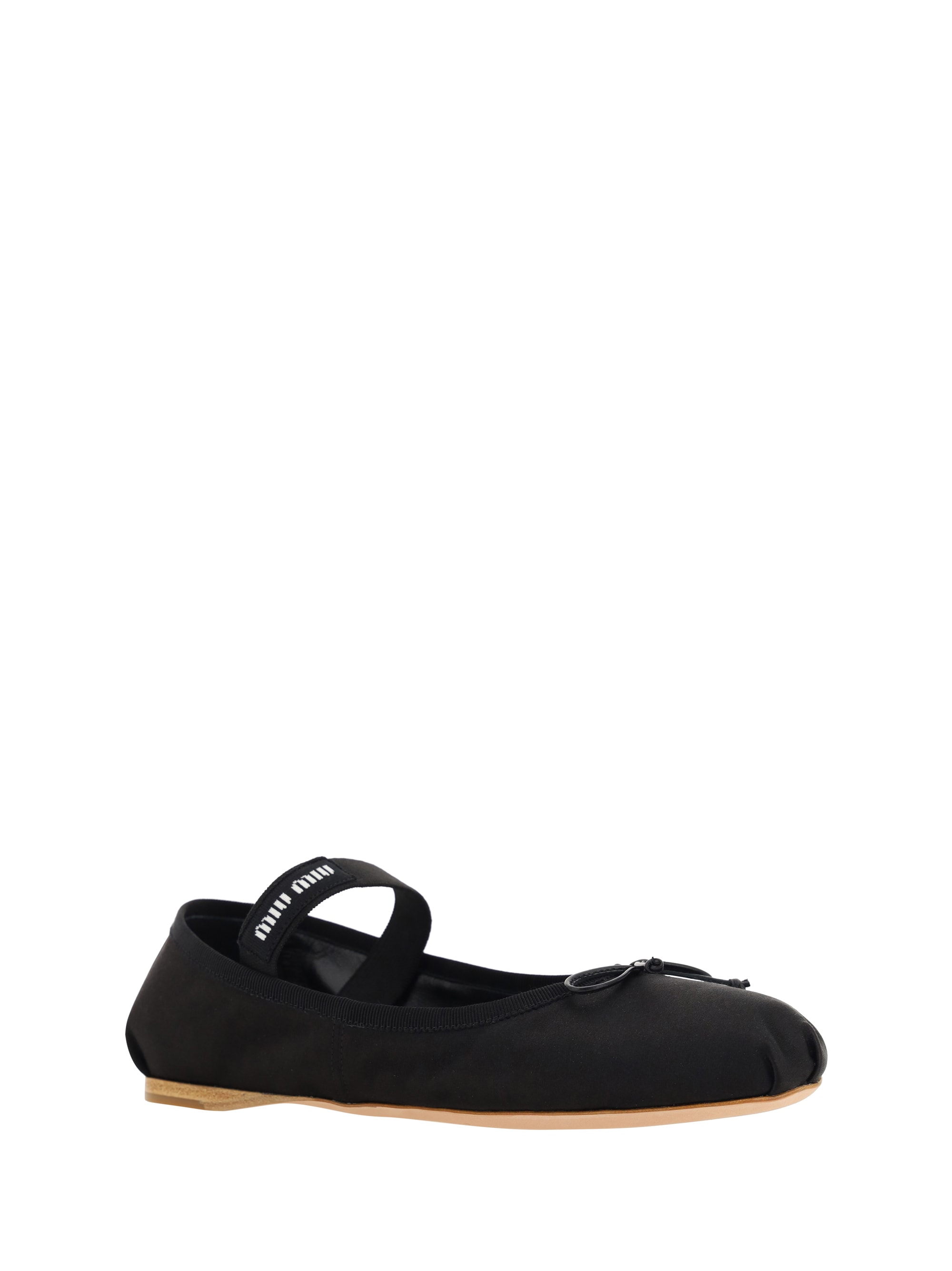 バレエシューズ Miu Miu Ballerina In Raso Miu Miu Satin Ballerina Shoes | Green | FARFETCH
