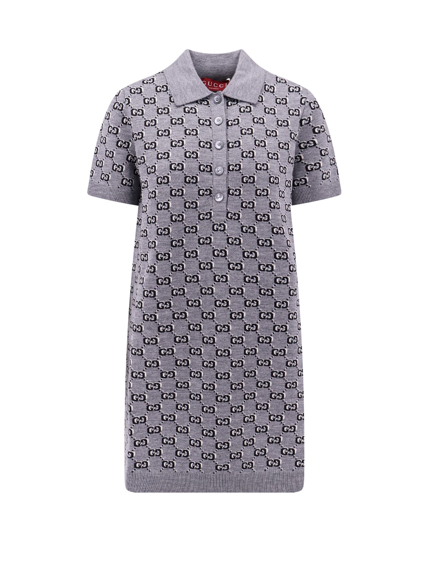 24AW new/GUCCI ウール混ブークレミニドレス MiniDress White Wool minidress in white - Gucci | Mytheresa