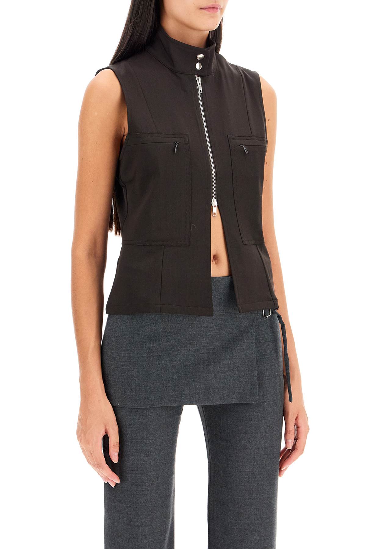 トップス Paloma wool vest LIS II-Vest with front zipper and snap collar – Paloma Wool