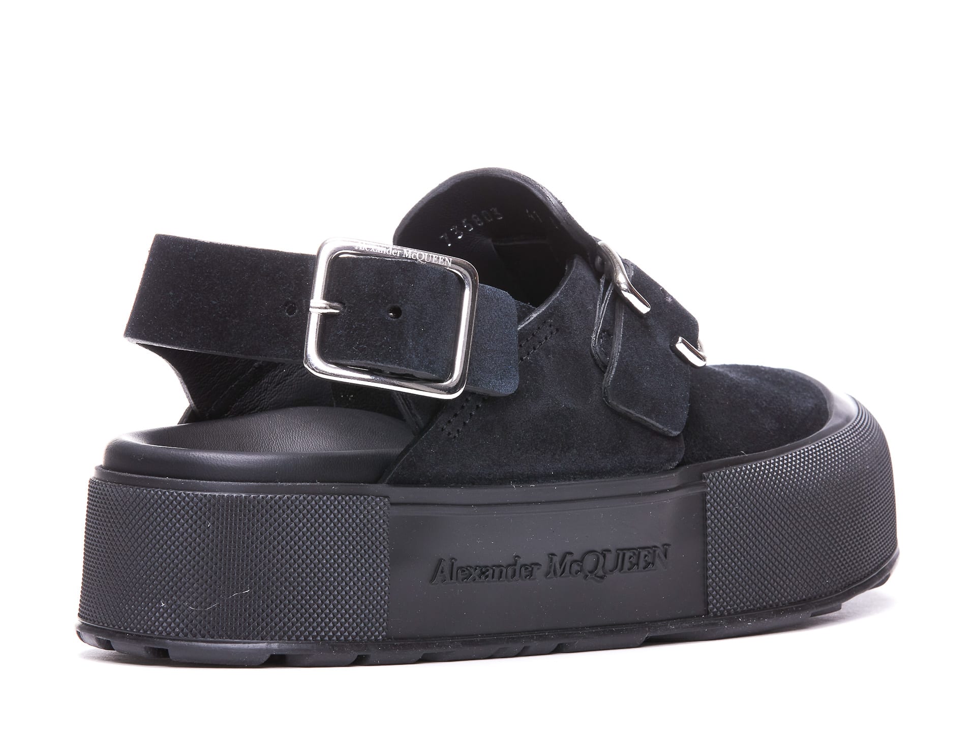★Alexander McQUEEN★Mount Slick Sandals Green 735803WHXK533 McQueen Mount Slick sandals for Men - Green in UAE | Level Shoes