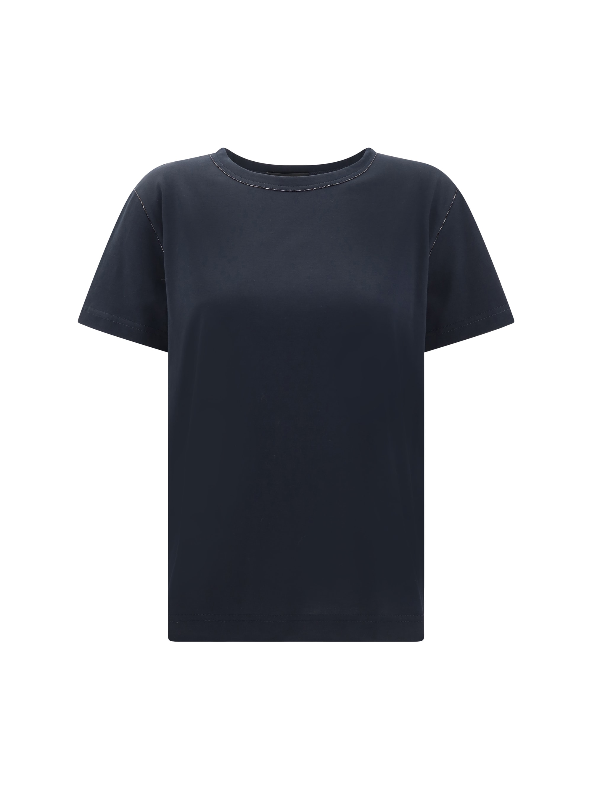 Tシャツ・カットソー FABIANA FILIPPI SS25 Rhinestone shirt (GCD275F592L362 4031) Fabiana Filippi Rhinestone T-shirt - Ghiaia | Garmentory