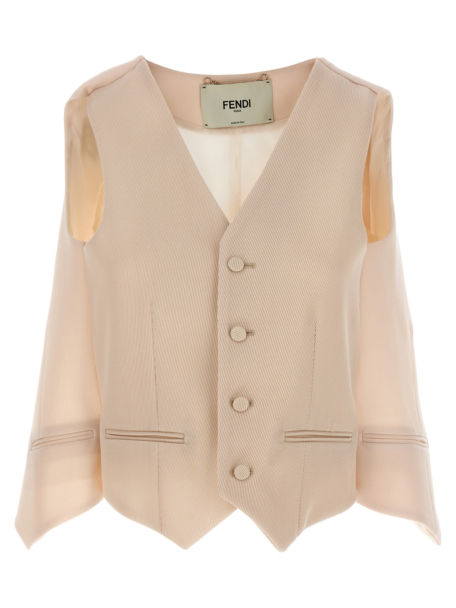 【送料&関税込】Fendi Ivory Wool Vest Fendi Ivory Wool Vest | italist