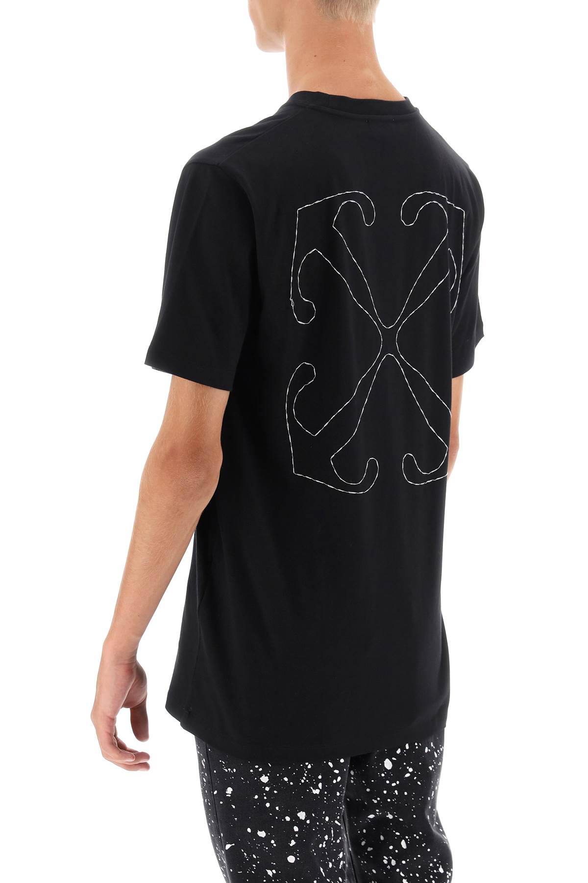 【送料&関税込】Off-White T-shirt With Back Arrow Embroidery Off-White T-shirt With Back Arrow Embroidery | italist
