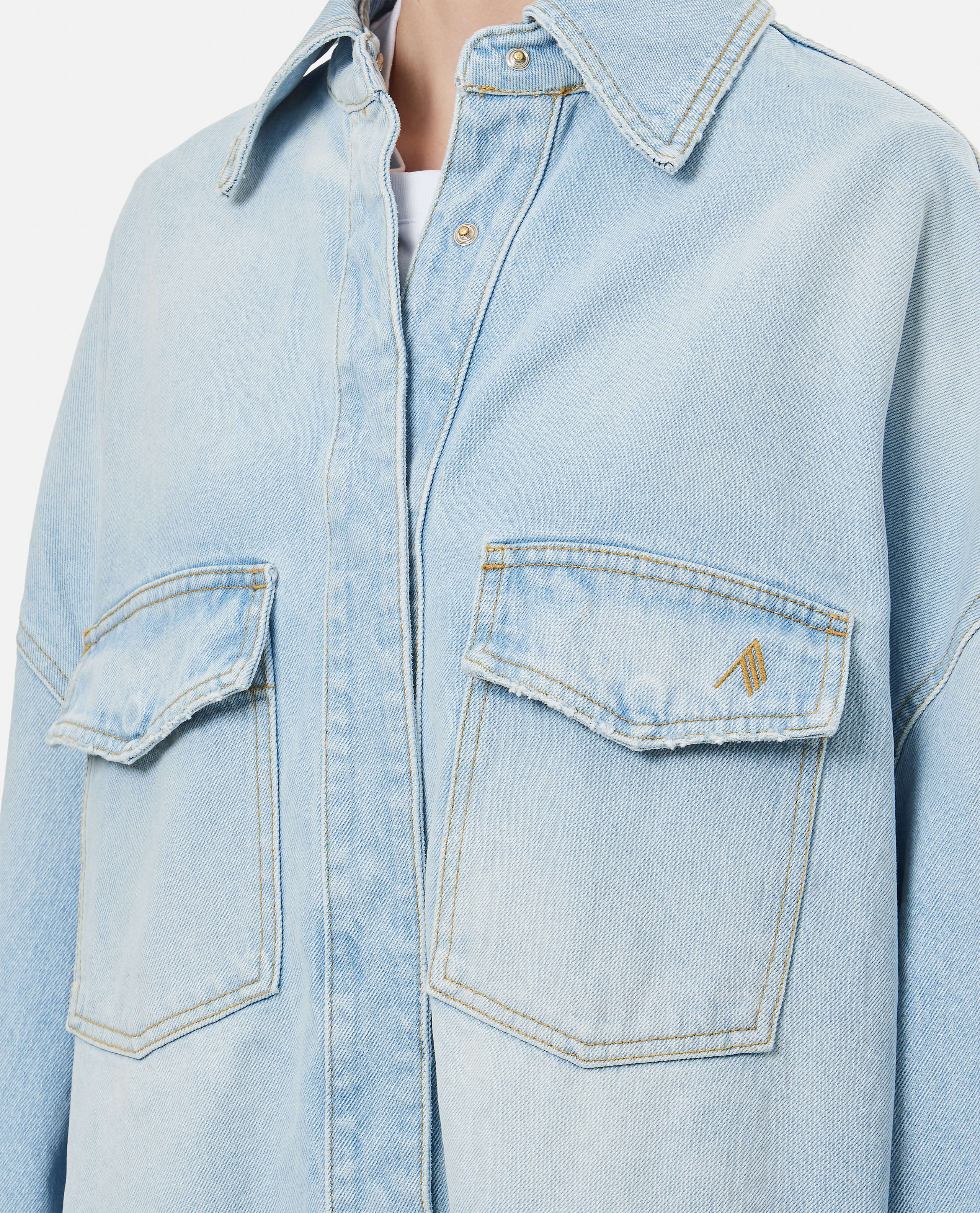 The Attico Blue Oversized Denim Jacket The Attico