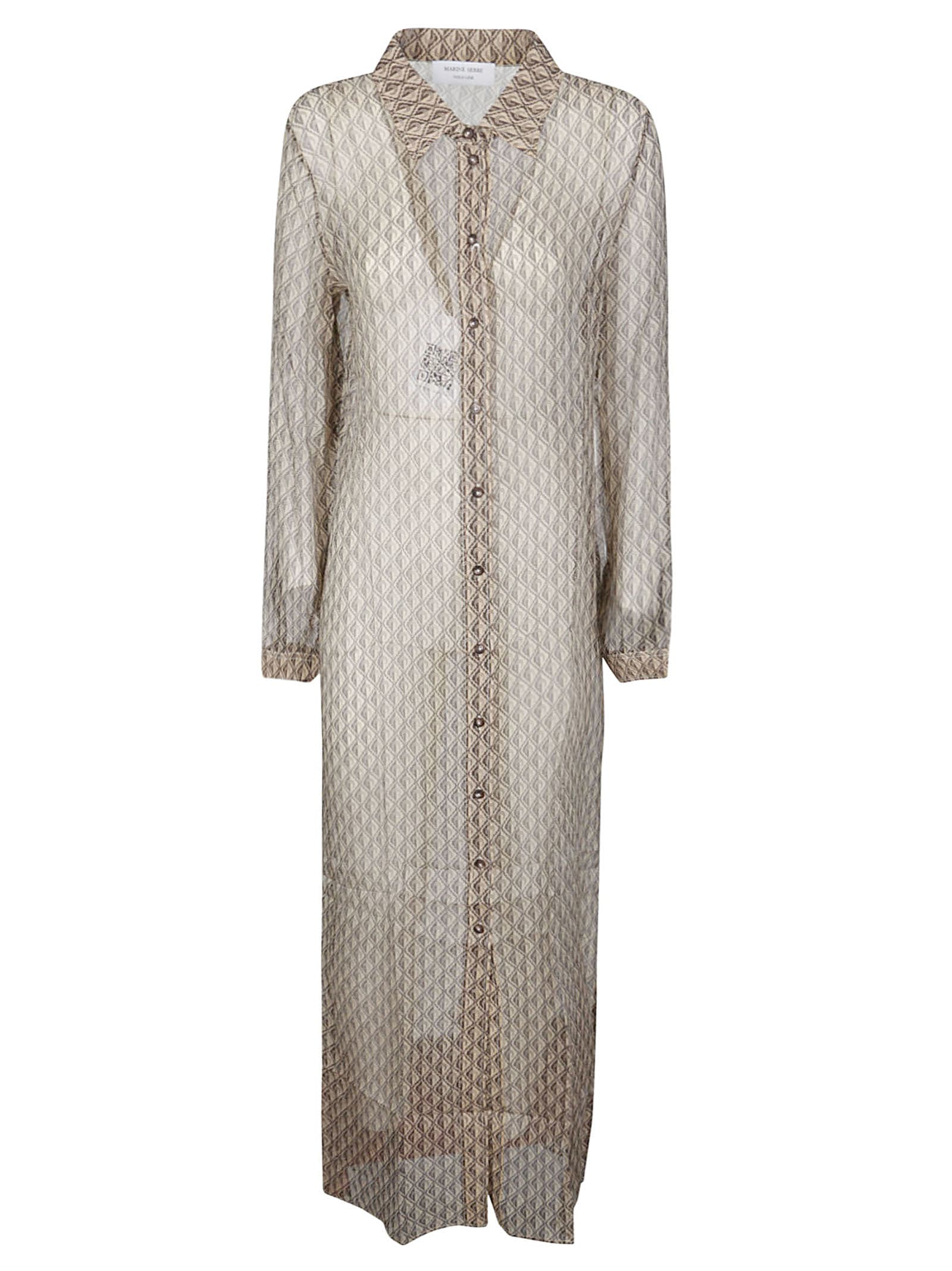 moon diamant silk crepon button up dress