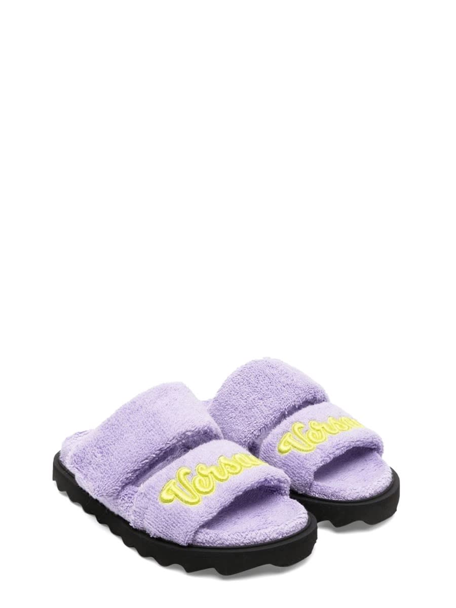 シューズ・サンダルその他 VERSACE Terry slippers Versace Terry Slipper And Embroidery | italist