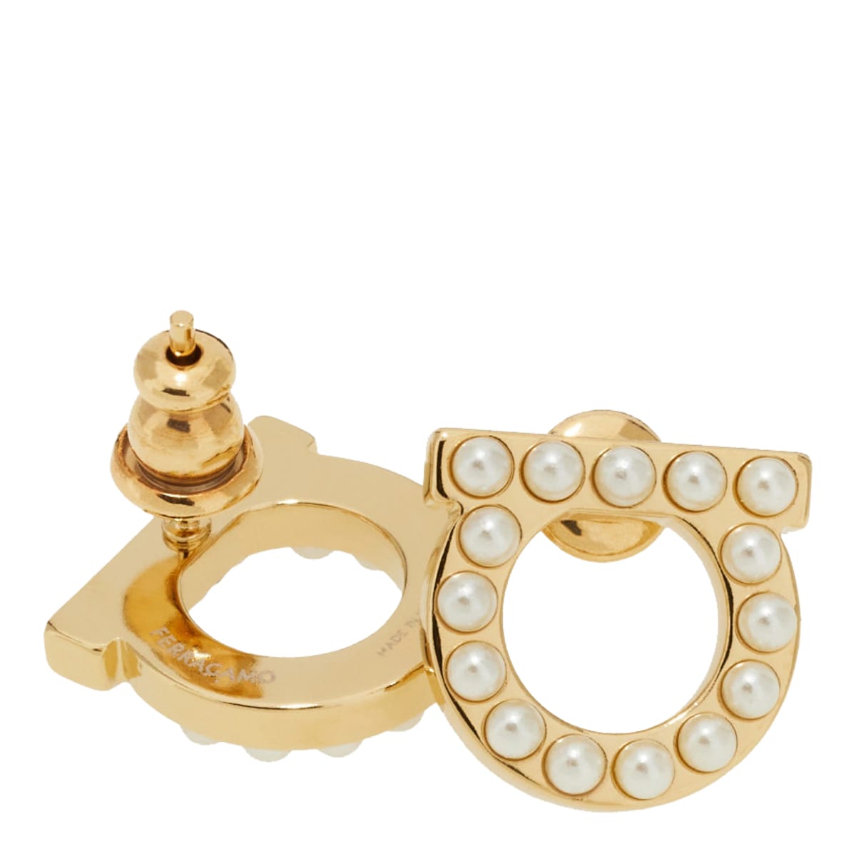 Ferragamo Pearl Gancini Earrings | italist