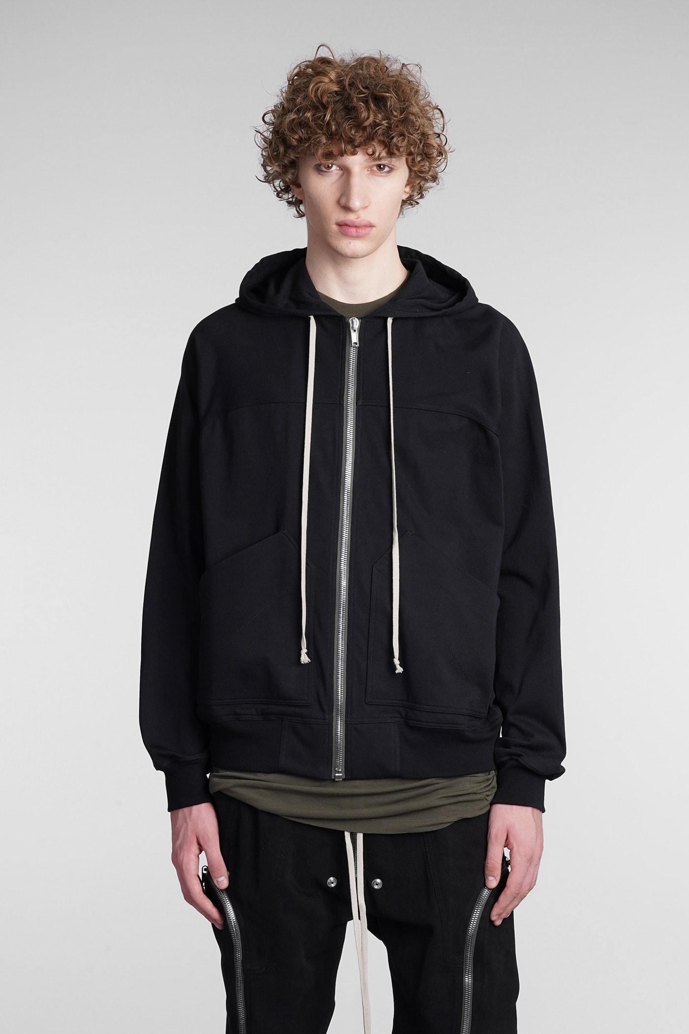 【関税込み】Rick Owens ブラック Windbreaker フーディ RICK OWENS - 【25SS】ウィンドブレーカー パーカー