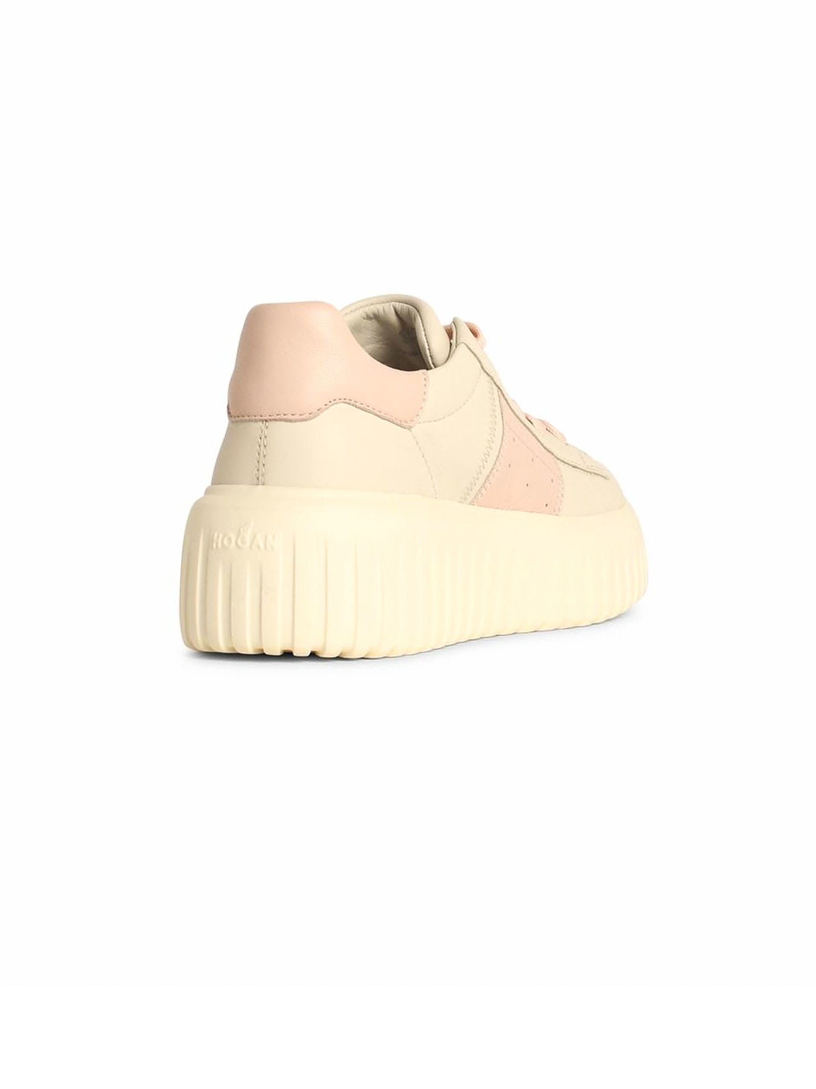 スニーカー HOGAN HXW6450FO70LE90GAS Sneakers H Stripes Pelle Bianco Hogan 'h Stripes' Ivory Leather Sneakers | italist