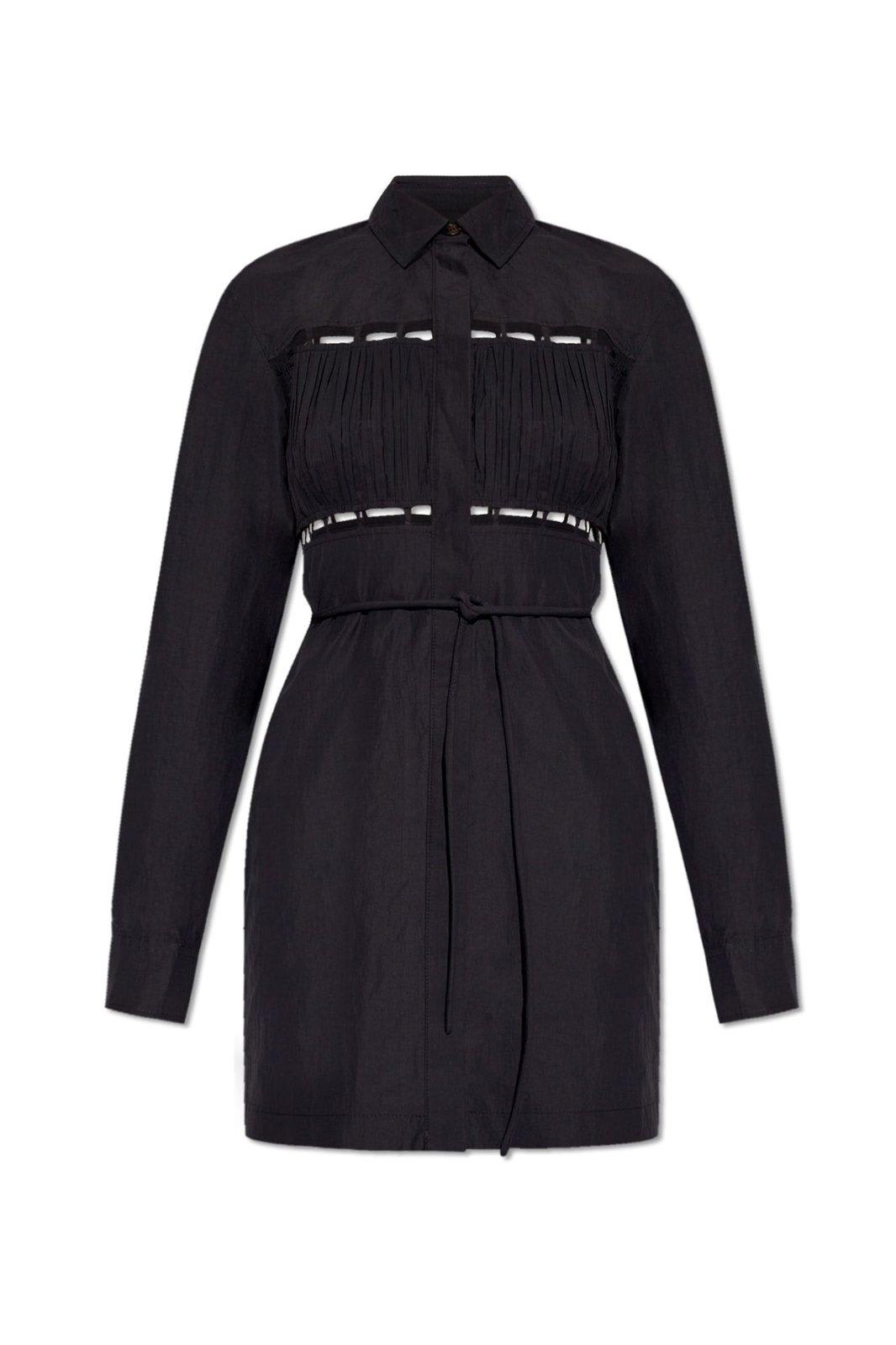 genea cut-out mini shirt dress