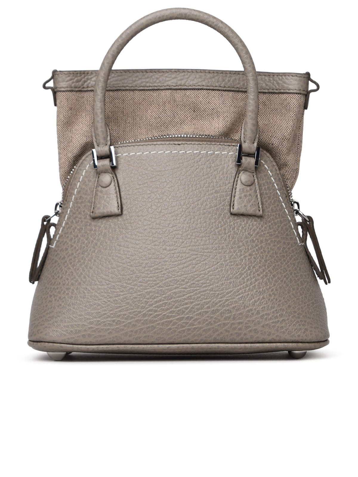 Maison Margiela Micro '5ac Classique' Bag In Dove-gray Leather