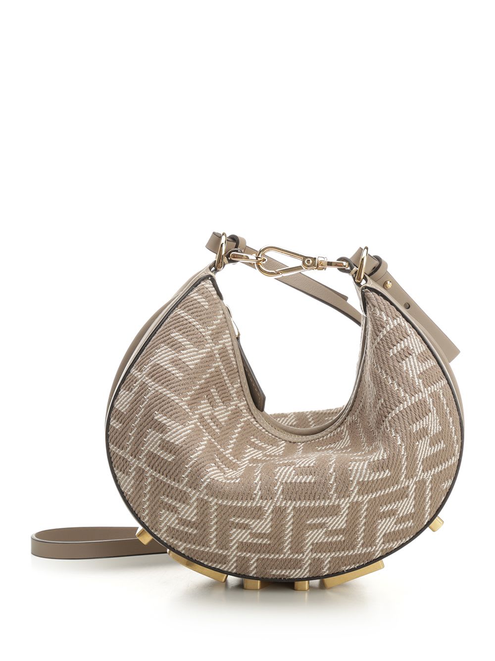 【FENDI】FENDIGRAPHY SMALL HOBO BAG Fendigraphy Small Fabric Brown | Fendi