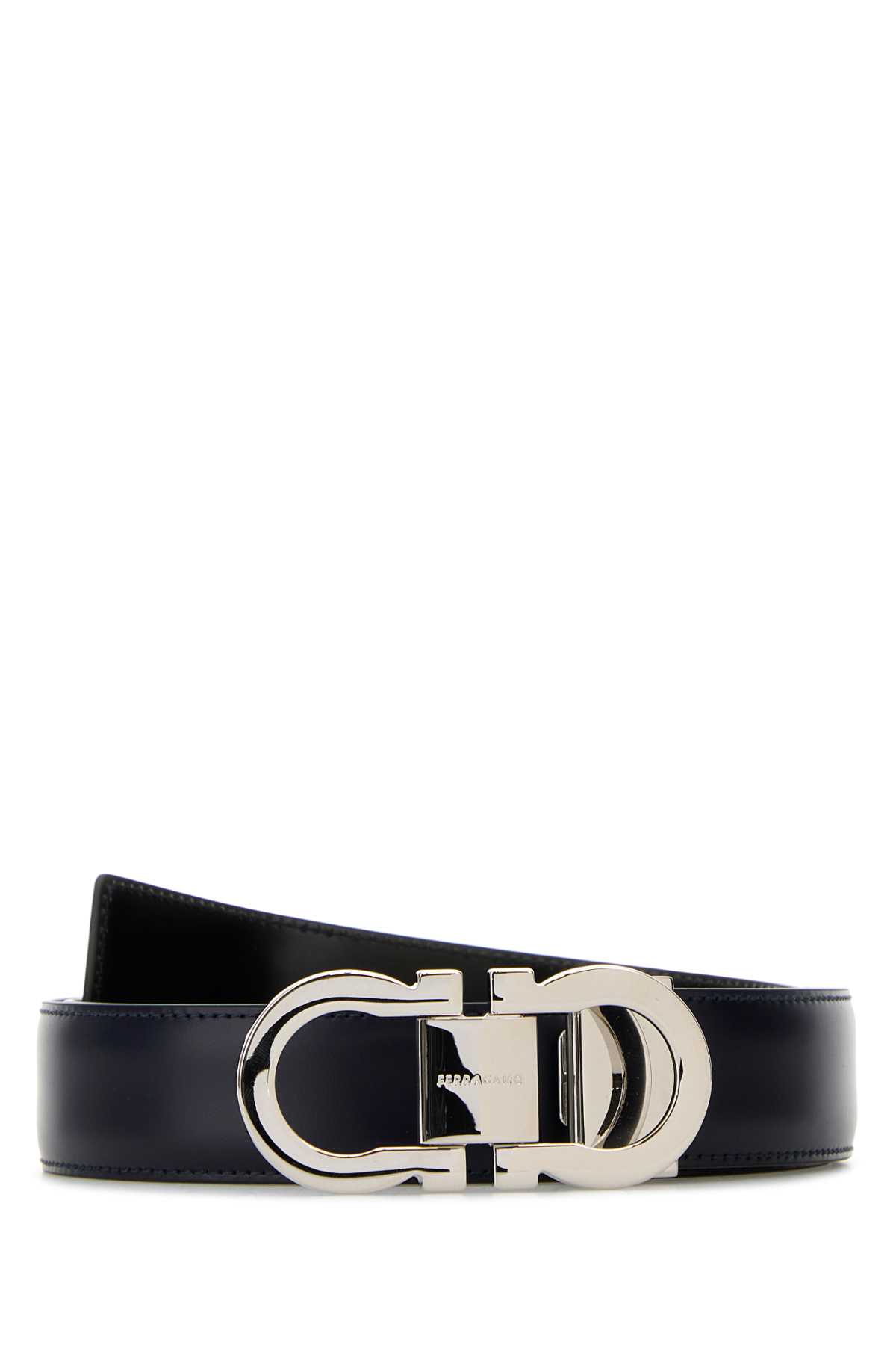 ベルト SALVATORE FERRAGAMO Midnight Blue Leather Reversible Belt Ferragamo Midnight Blue Leather Reversible Belt | italist