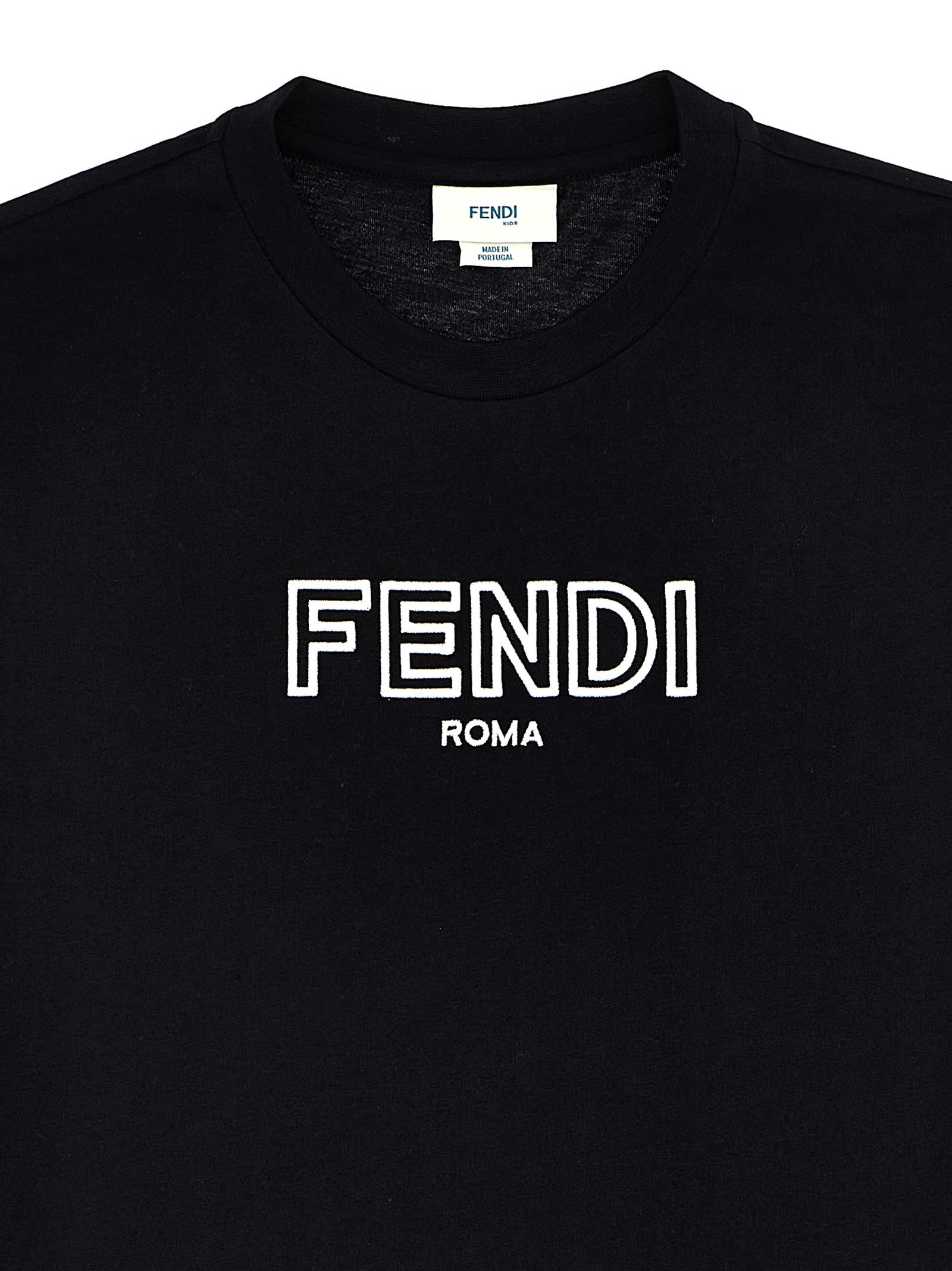 Tシャツ・カットソー Fendi T-Shirt In Cotone Stampa Fendi Roma FENDI - Fendi Roma Cotton T-shirt Fendi