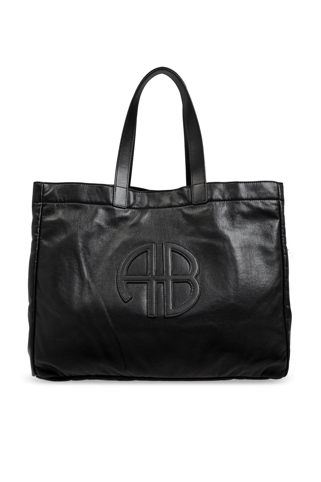 ANINE BING A132148005BLACKRECYCLEDLEATHER 関税送料込 Anine Bing 'shopper' Bag | italist