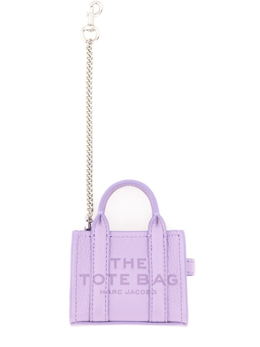 トートバッグ MARC JACOBS DWARF LEATHER \"THE TOTE\" KEYCHAIN WITH CHAIN MARC JACOBS - DWARF LEATHER 