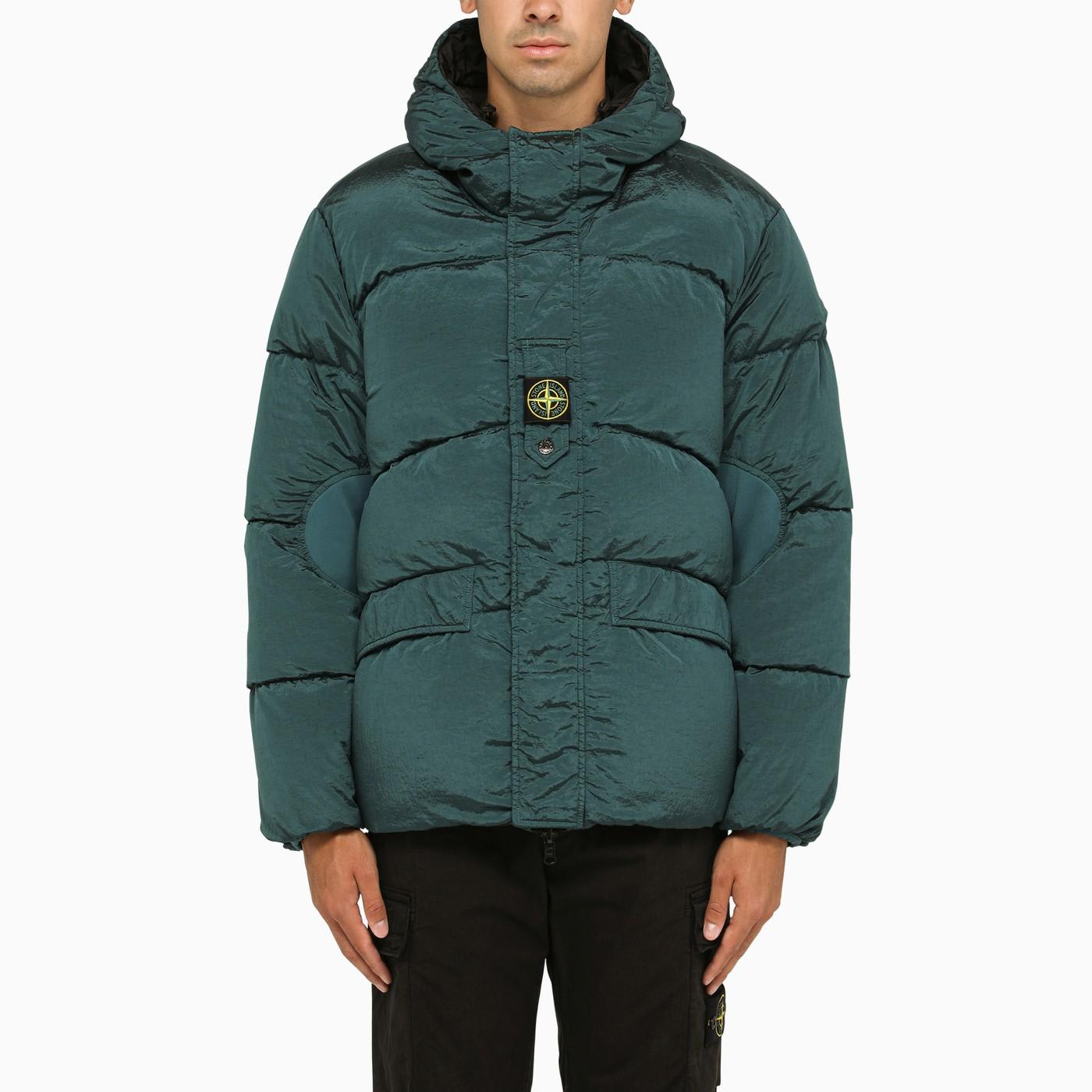 Stone Island Petrol Reversible Down Jacket | italist, ALWAYS LIKE