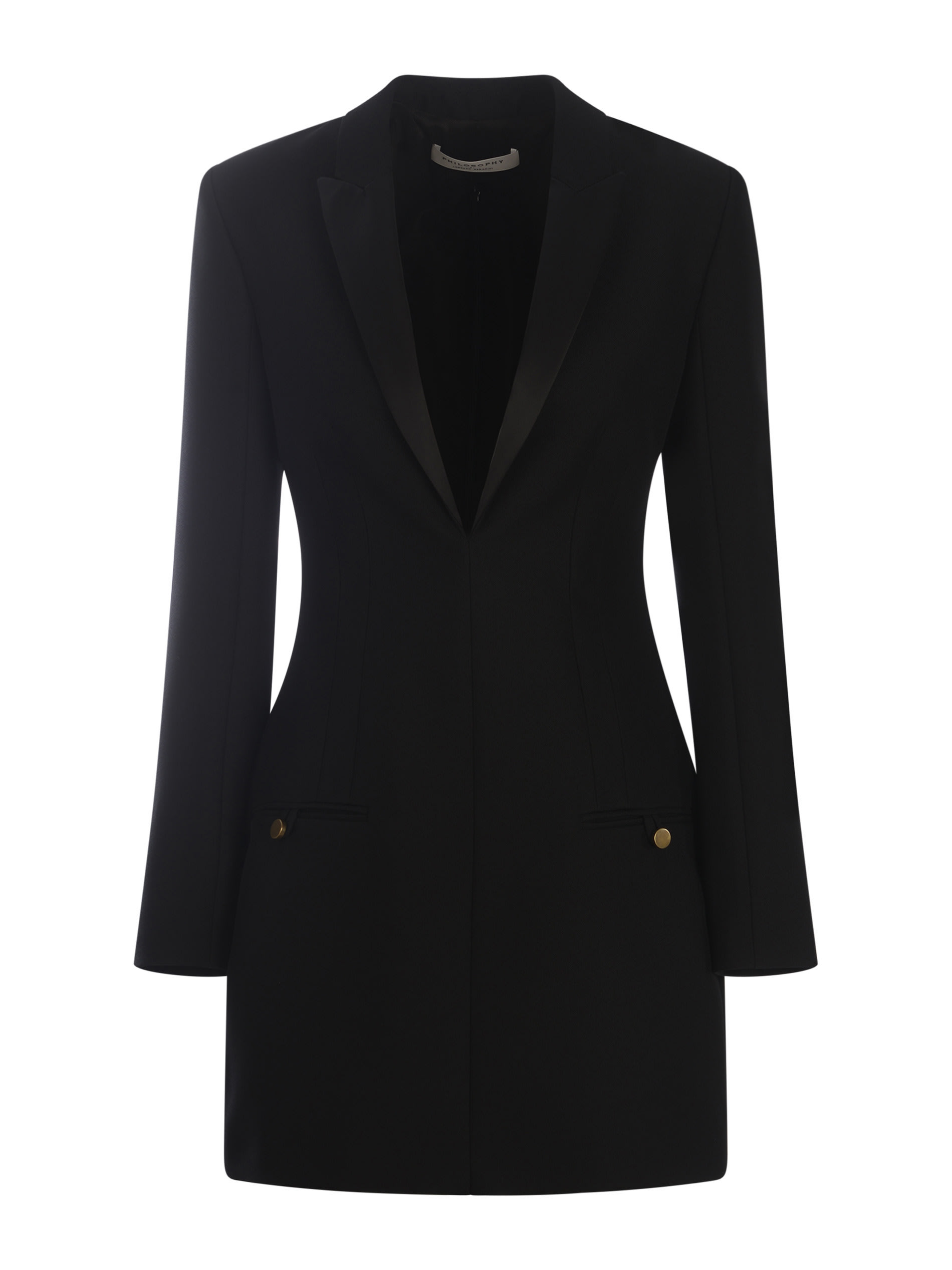 v-neck blazer dress