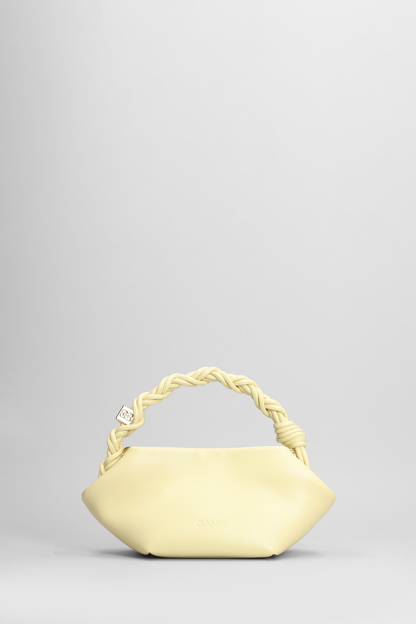 Ganni Bou Bag Mini Shoulder Bag In Yellow Leather | italist