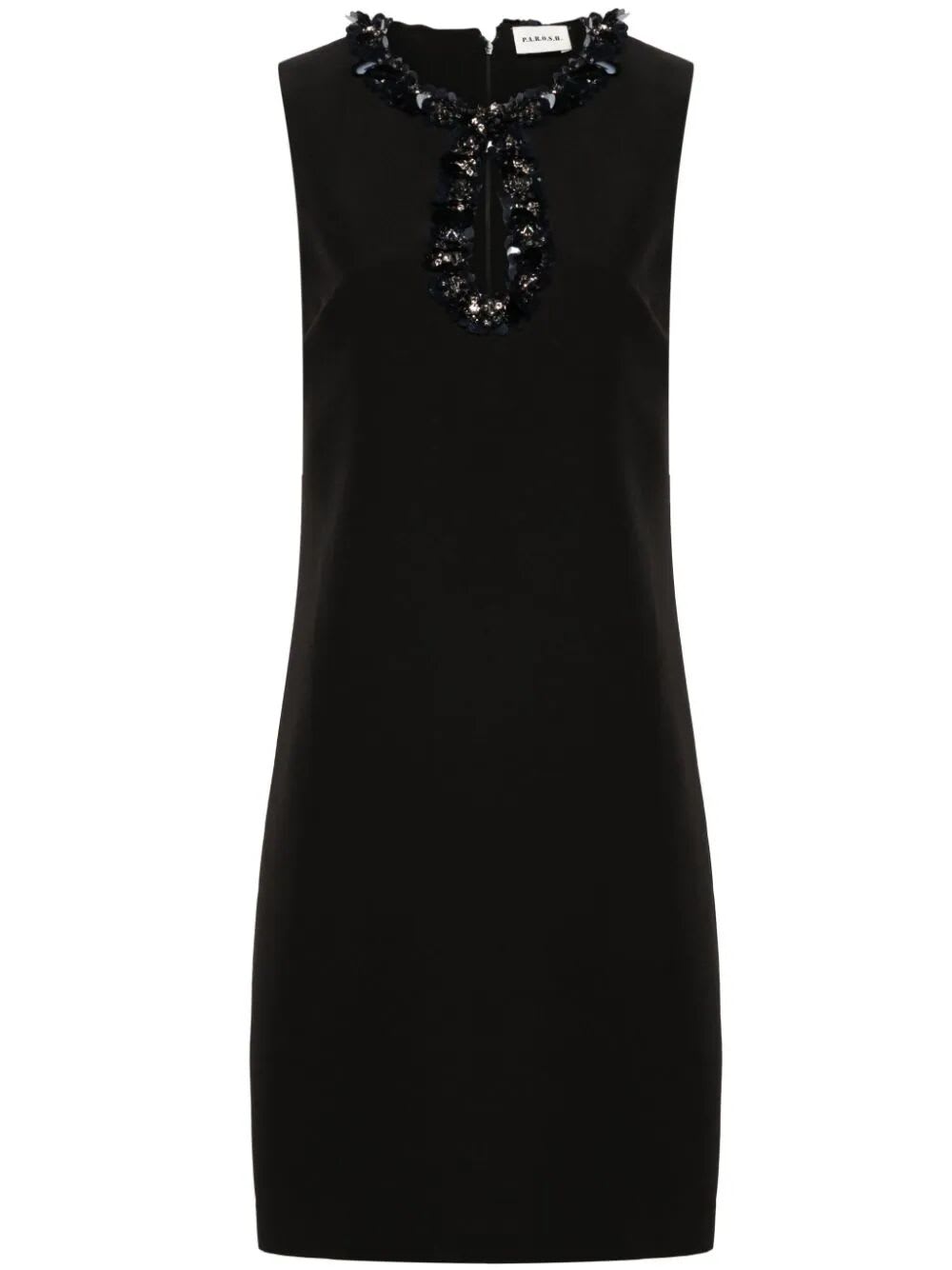 sleeveless mini dress with paillettes