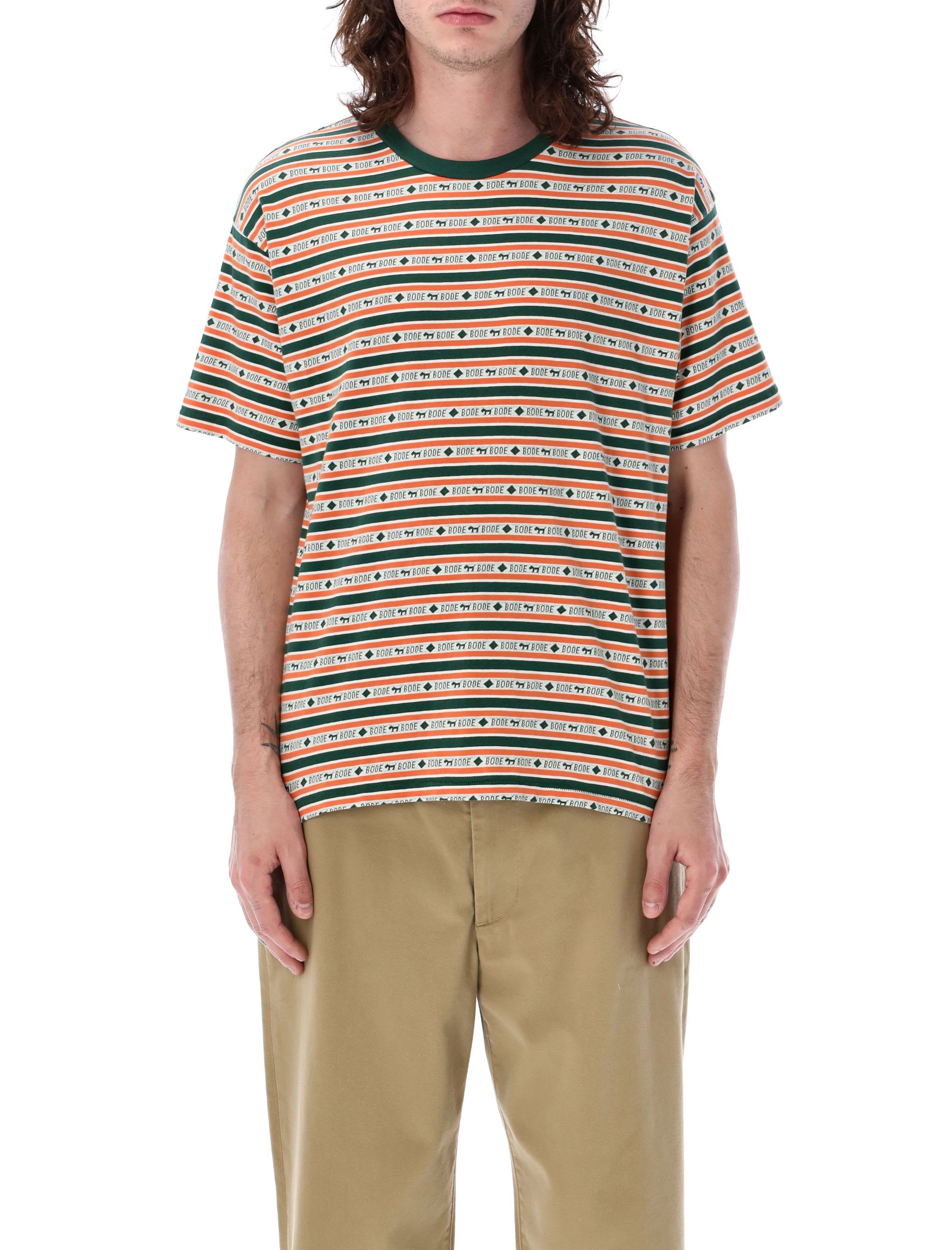【関税込み】Bode グリーン Scottie ジャカード Tシャツ Bode: Green Embroidered Pocket T-Shirt | SSENSE