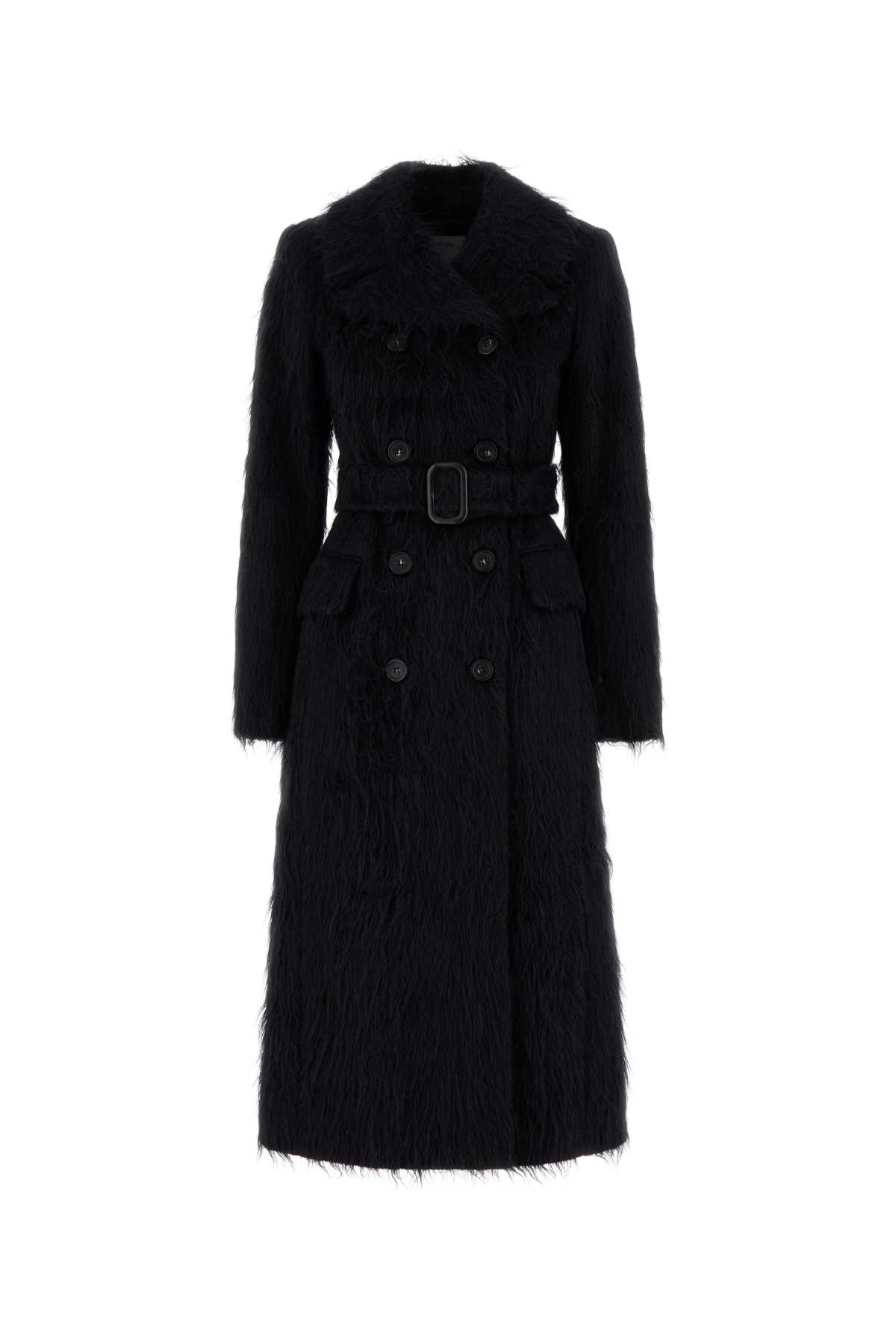 【関税&送料込】Sportmax Black Alpaca Blend Modico Coat SportMax Black Alpaca Blend Modico Coat | italist