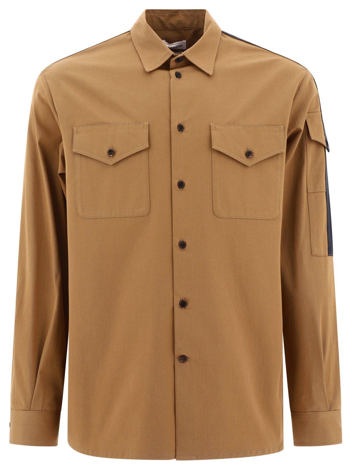 Alexander McQueen Logo Detailed Long Sleeved Shirt | italist 