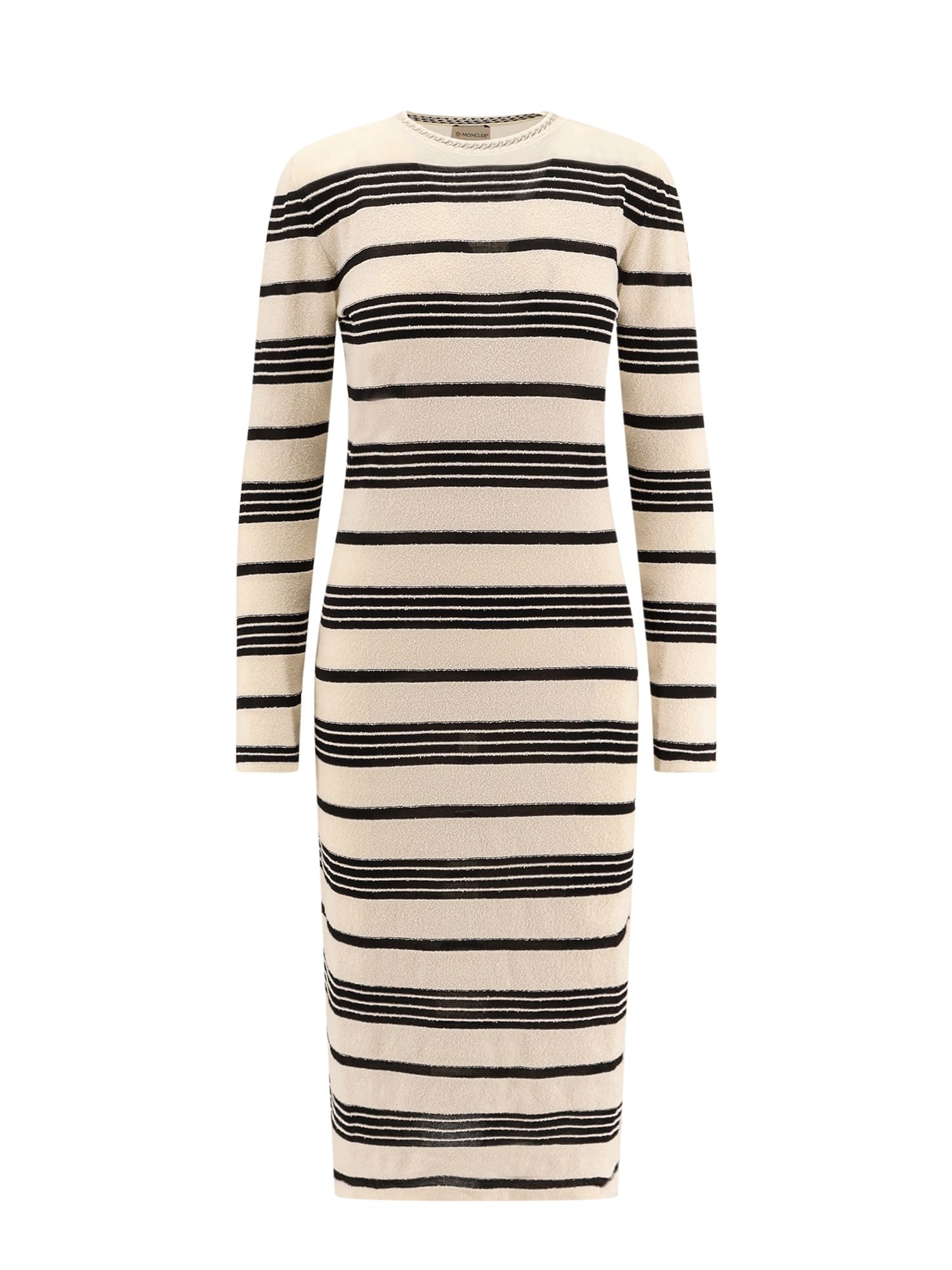 【送料&関税込】Moncler Striped Cotton Blend Dress Moncler Striped Cotton Blend Dress | italist
