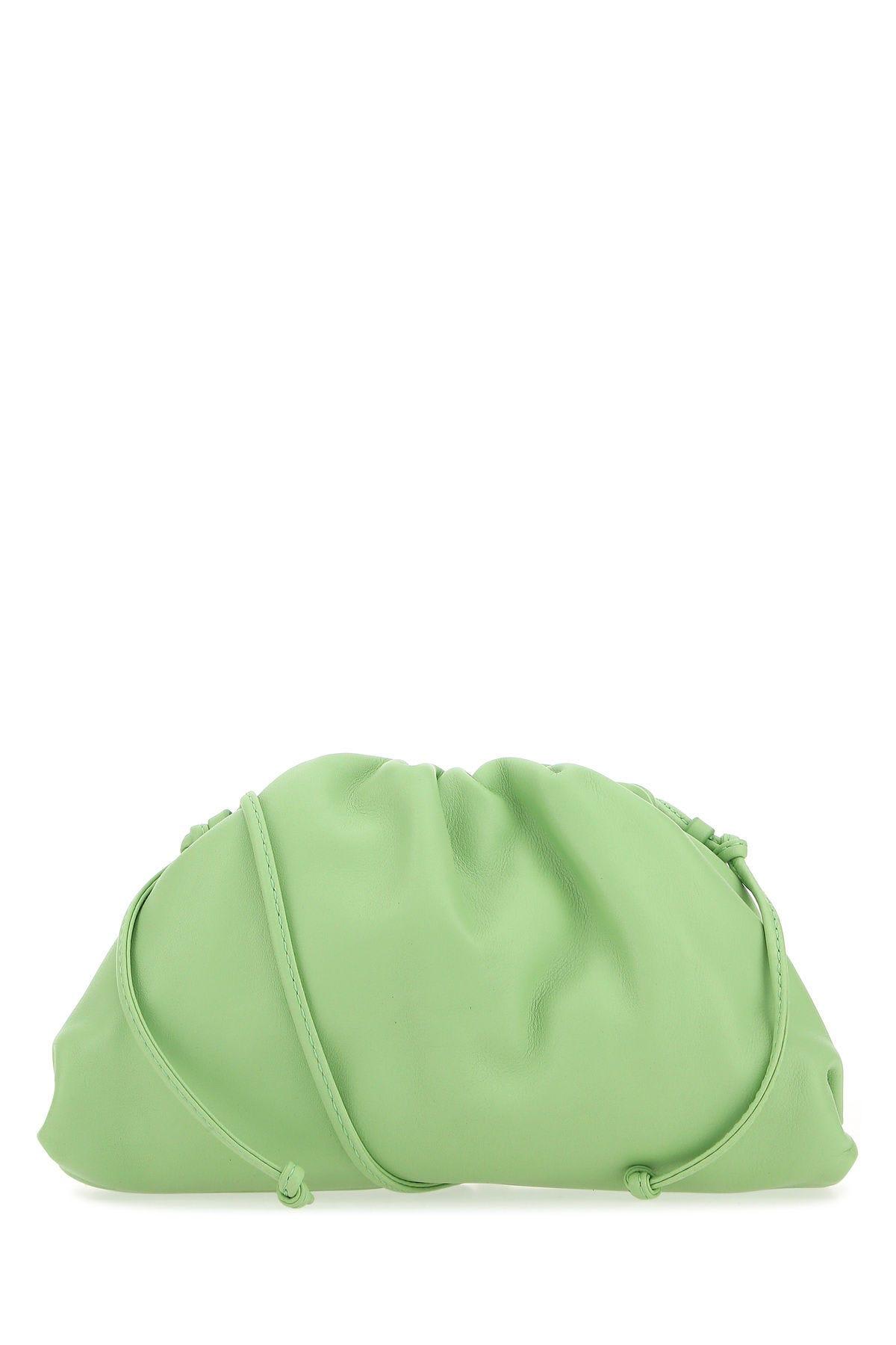 Bottega Veneta Pastel Green Nappa Leather Mini Pouch Clutch In