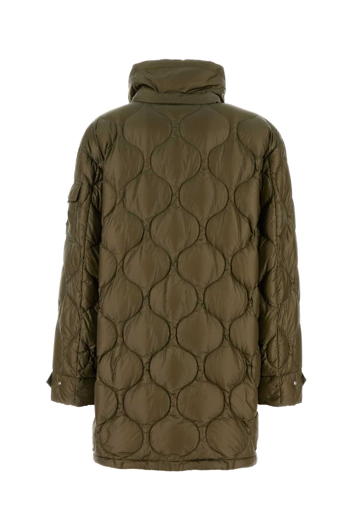 ダウンジャケット・コート Moncler Olive Green Nylon Lombi Down Jacket Moncler Olive Green Nylon Lombi Down Jacket | italist