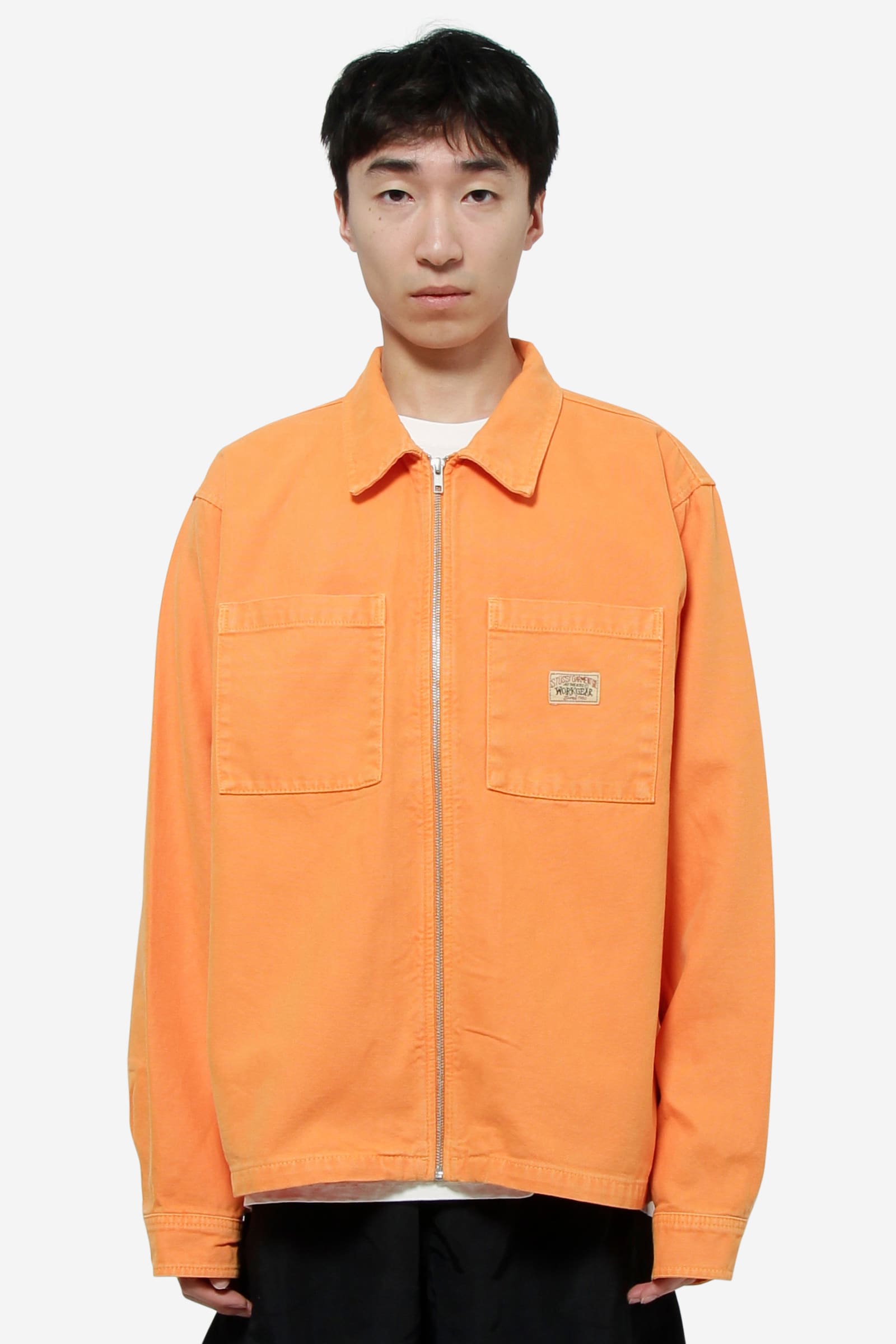 新品】STUSSY WASHED CANVAS ZIP SHIRT Lサイズ | veranstaltungen.lkz.de