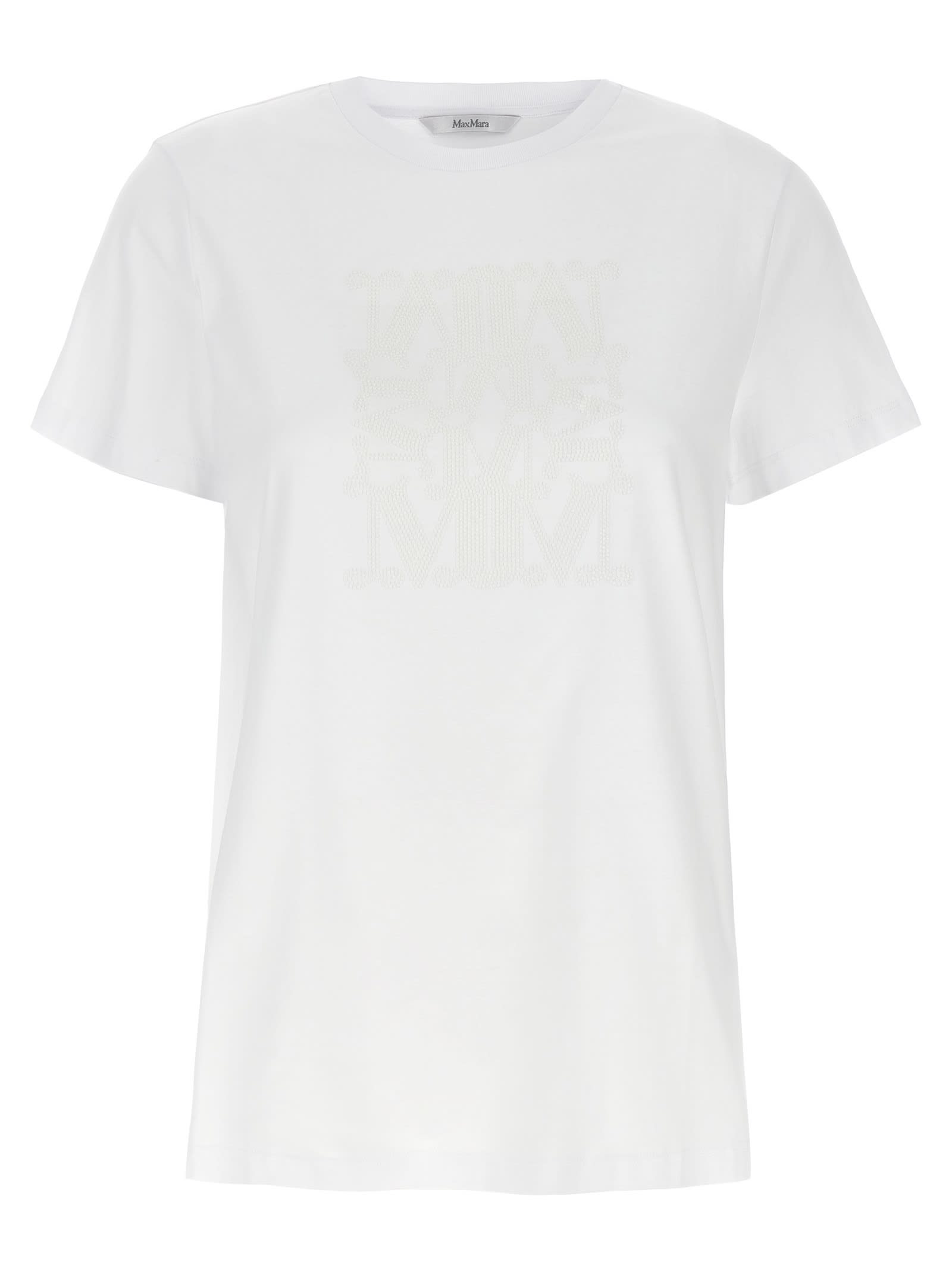 【関税/送料無料】S Max Mara*Slogan Printed Crewneck T-Shirt Max Mara Logo Embroidered Crewneck T-shirt | italist, ALWAYS